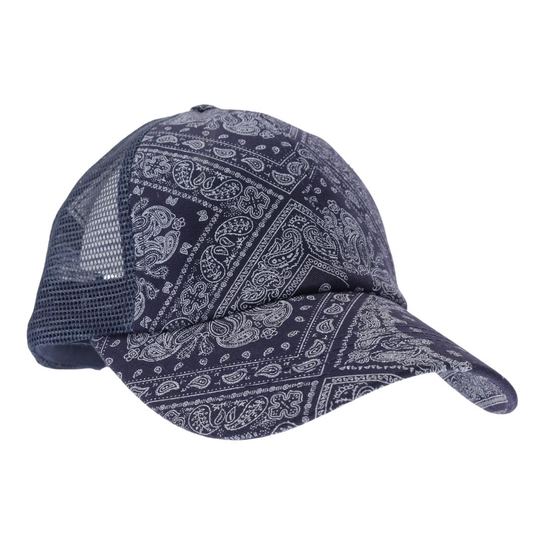 C.C Paisley Bandana Criss cross  Pony Cap - Image 3