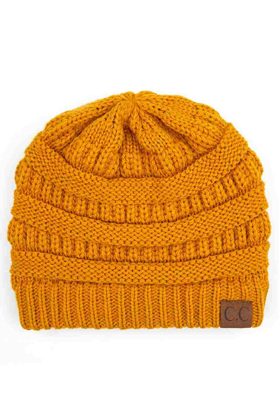 C.C Ribbed Kit Solid Color Beanie - Image 35
