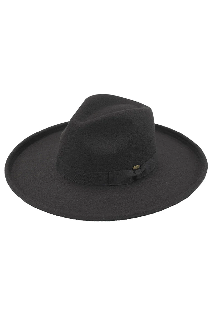 C.C Rolled Edge Brim Vegan Felt Hat