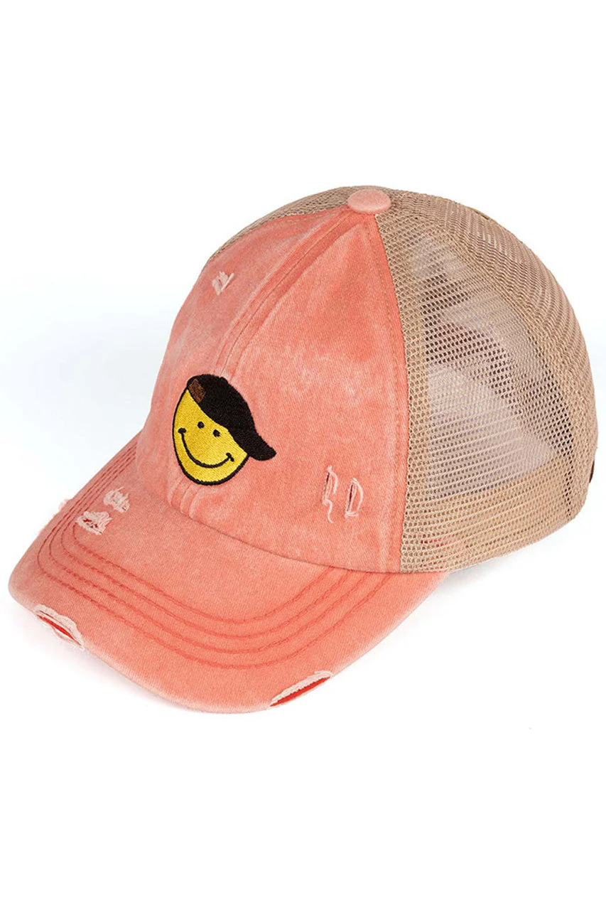 C.C SMILE CRISS-CROSS PONY CAP - Image 5