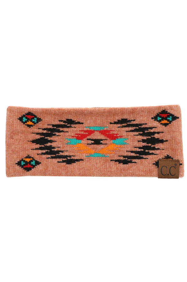 C.C Soft Aztec Pattern Headband Headwrap Earmuffs - Image 5