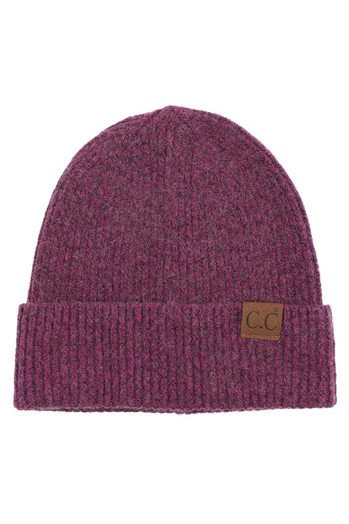 C.C Soft Recycled Fine Yarn Cuff Beanie Hats - Image 10