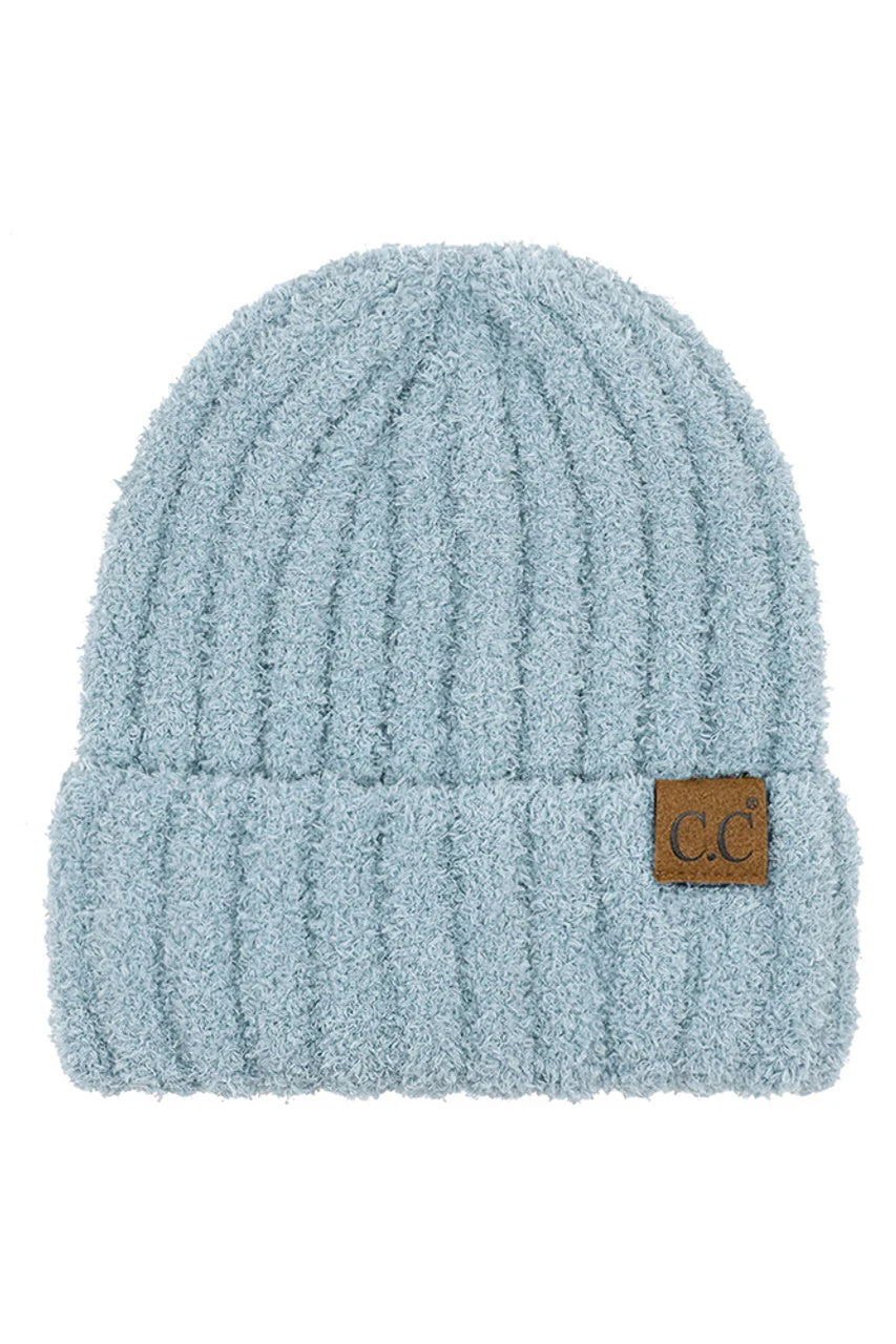 C.C Solid Color Fuzzy Beanie - Image 6