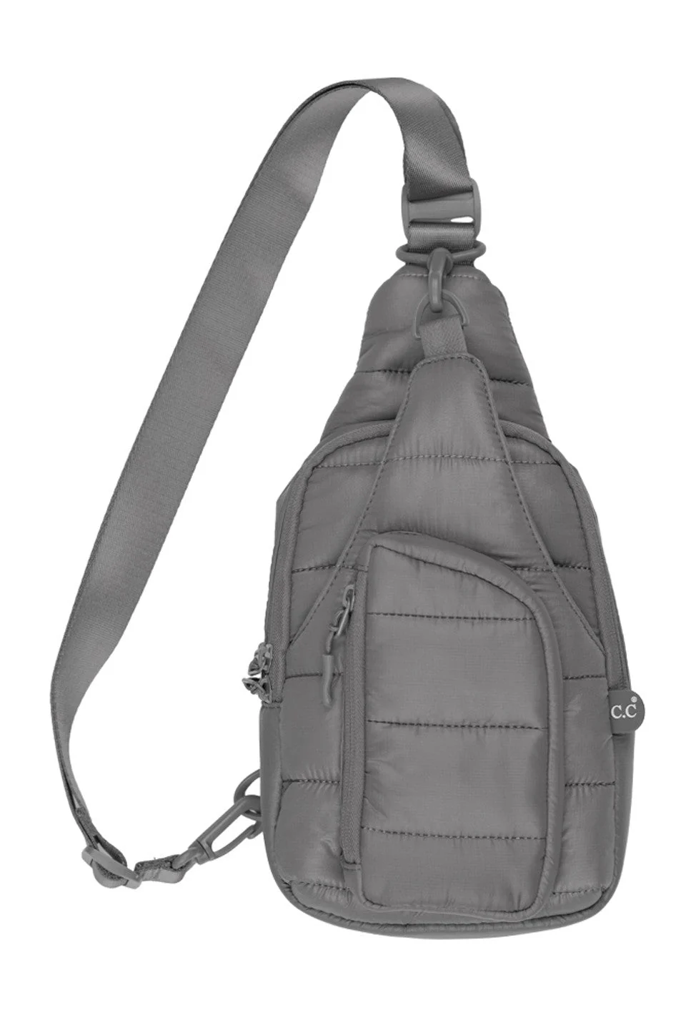 C.C Solid Puffer Padding Sling Bag - Image 3