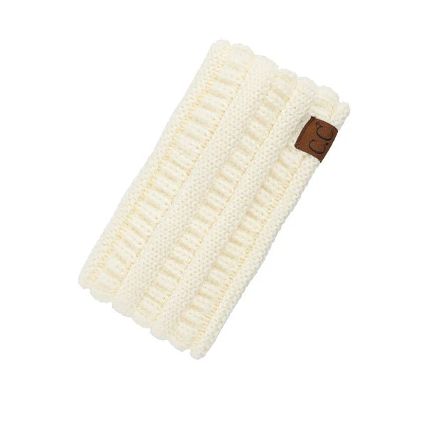 C.C Solid Ribbed Ponytail Headband Ear Warmer Earmuff - Image 10