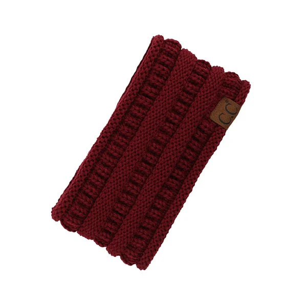 C.C Solid Ribbed Ponytail Headband Ear Warmer Earmuff - Image 12