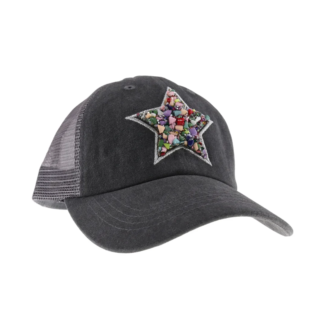 C.C Star Stone Embellishment Baseball Cap - Image 3