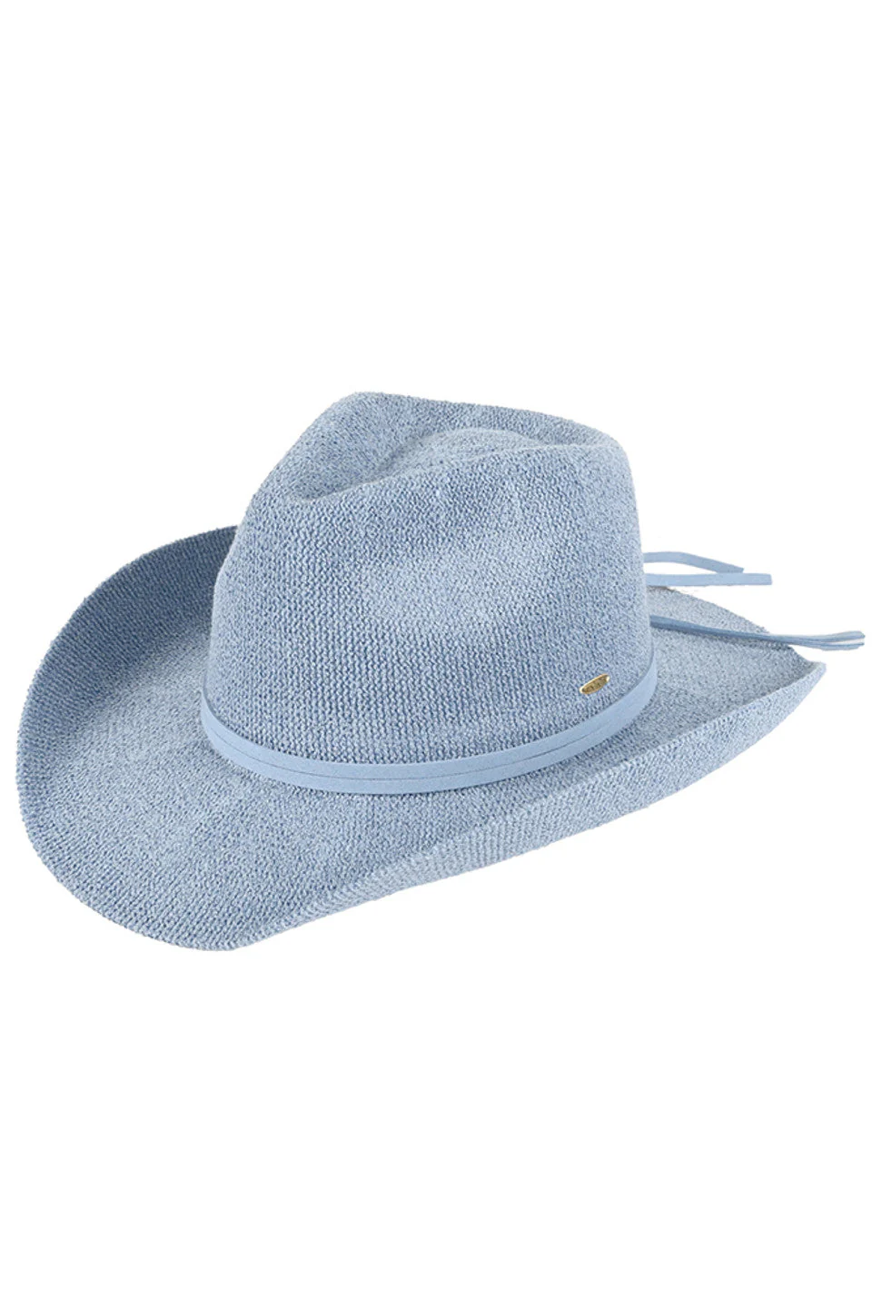 C.C Terry Cloth Band Trim Cowboy Hat - Image 3