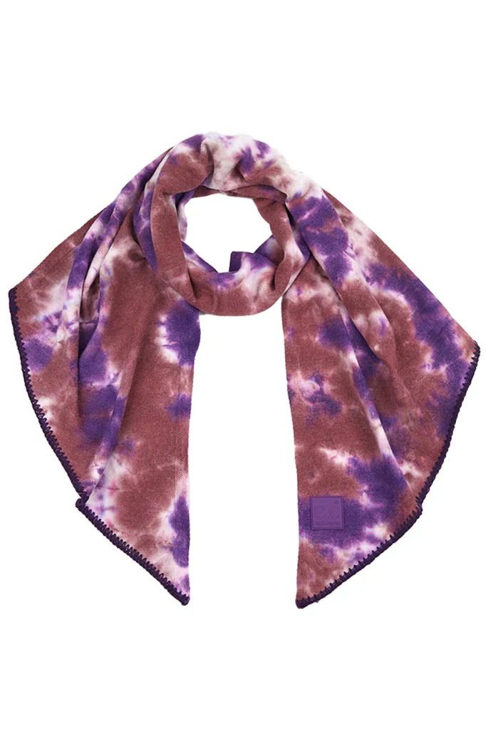 C.C Tie Dye Bias Cut Scarf With Rubber Patch - Image 10