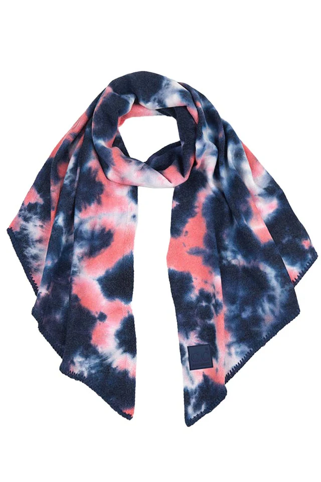C.C Tie Dye Bias Cut Scarf With Rubber Patch - Image 7