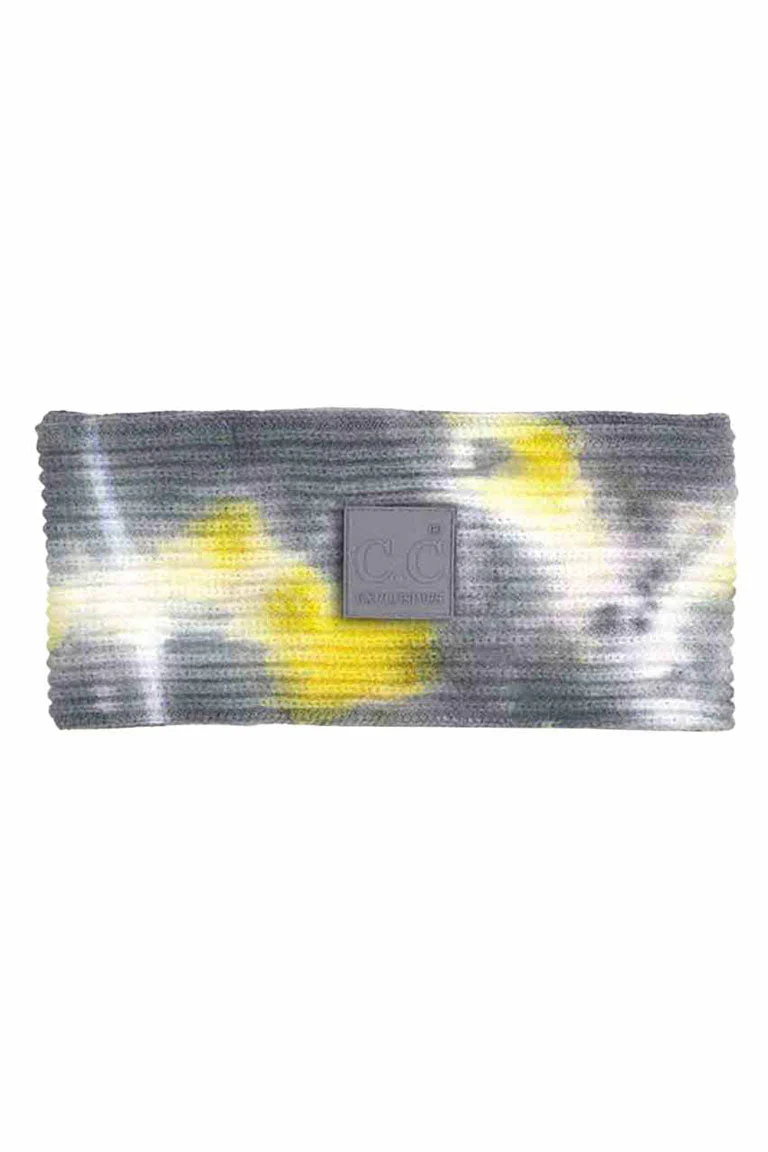 C.C Tie Dye Headband With Rubber Patch Headwrap Earmuffs - Image 8