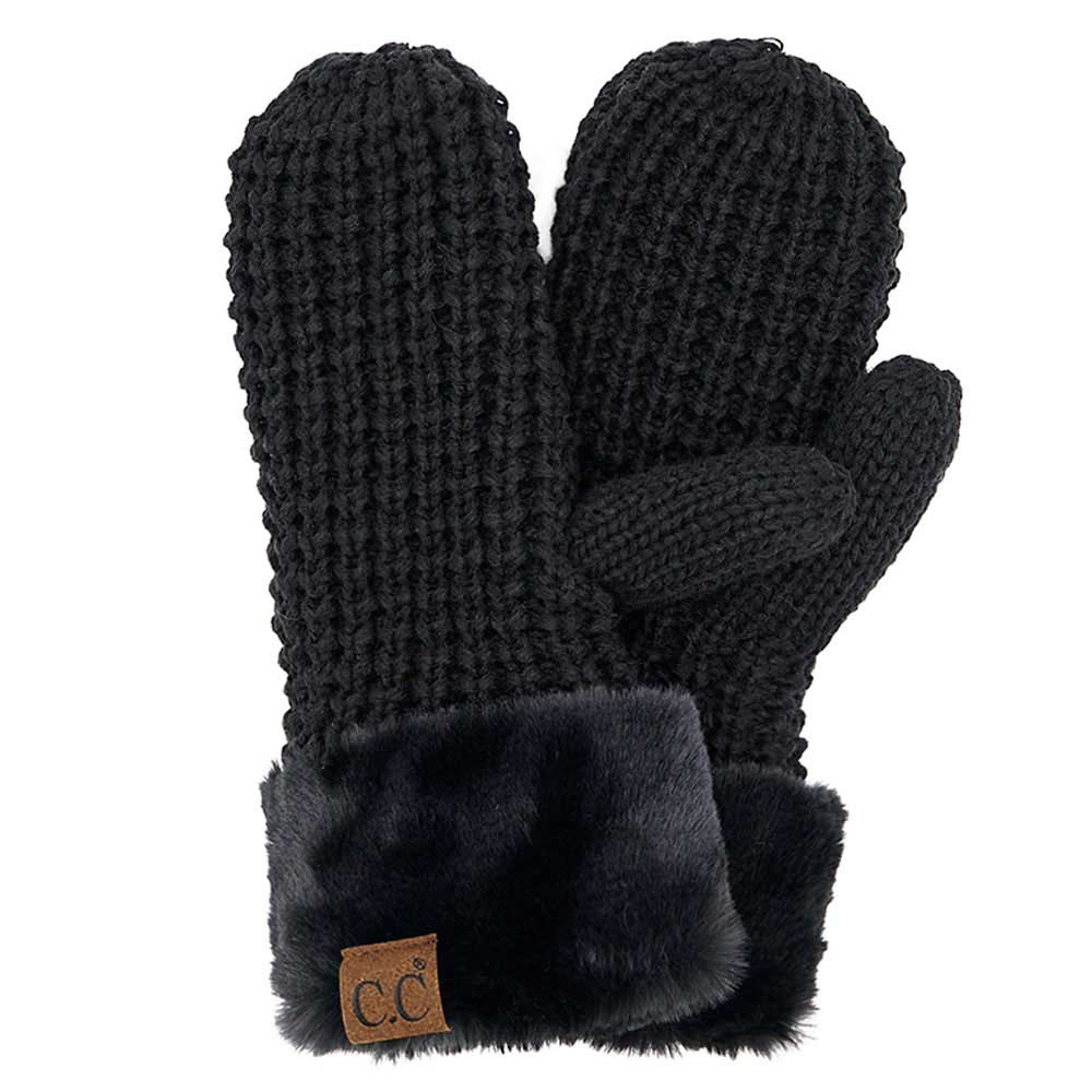 C.C Waffle Knit Mittens - Image 2