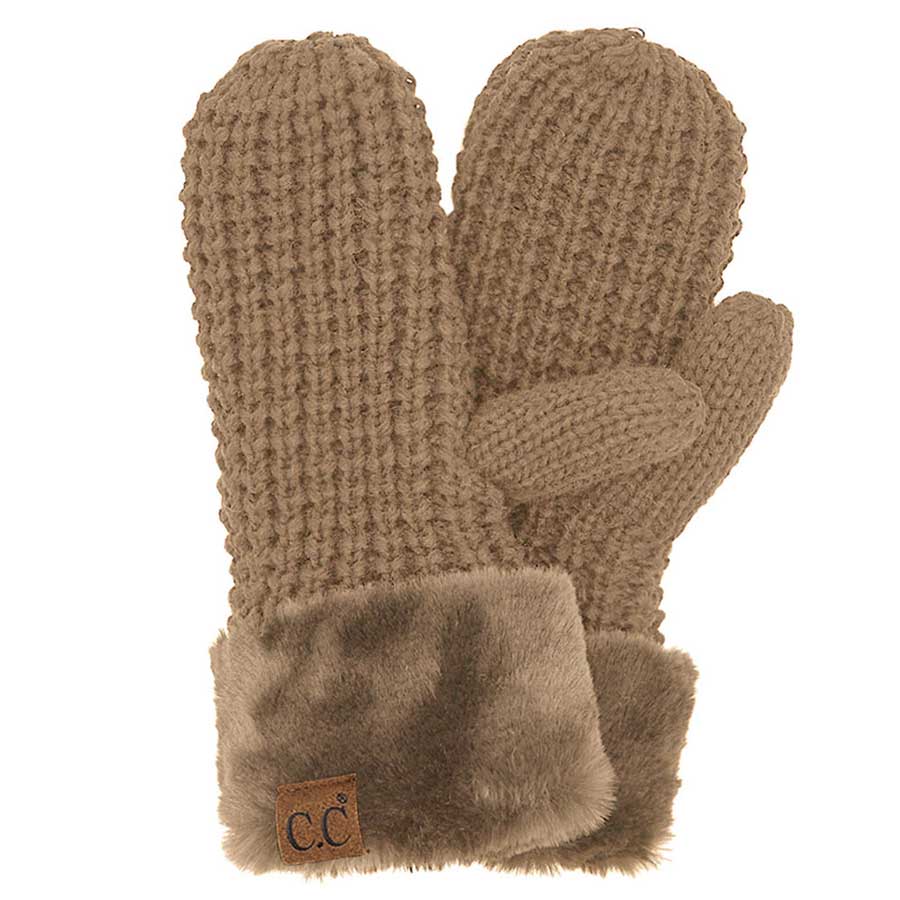 C.C Waffle Knit Mittens - Image 4