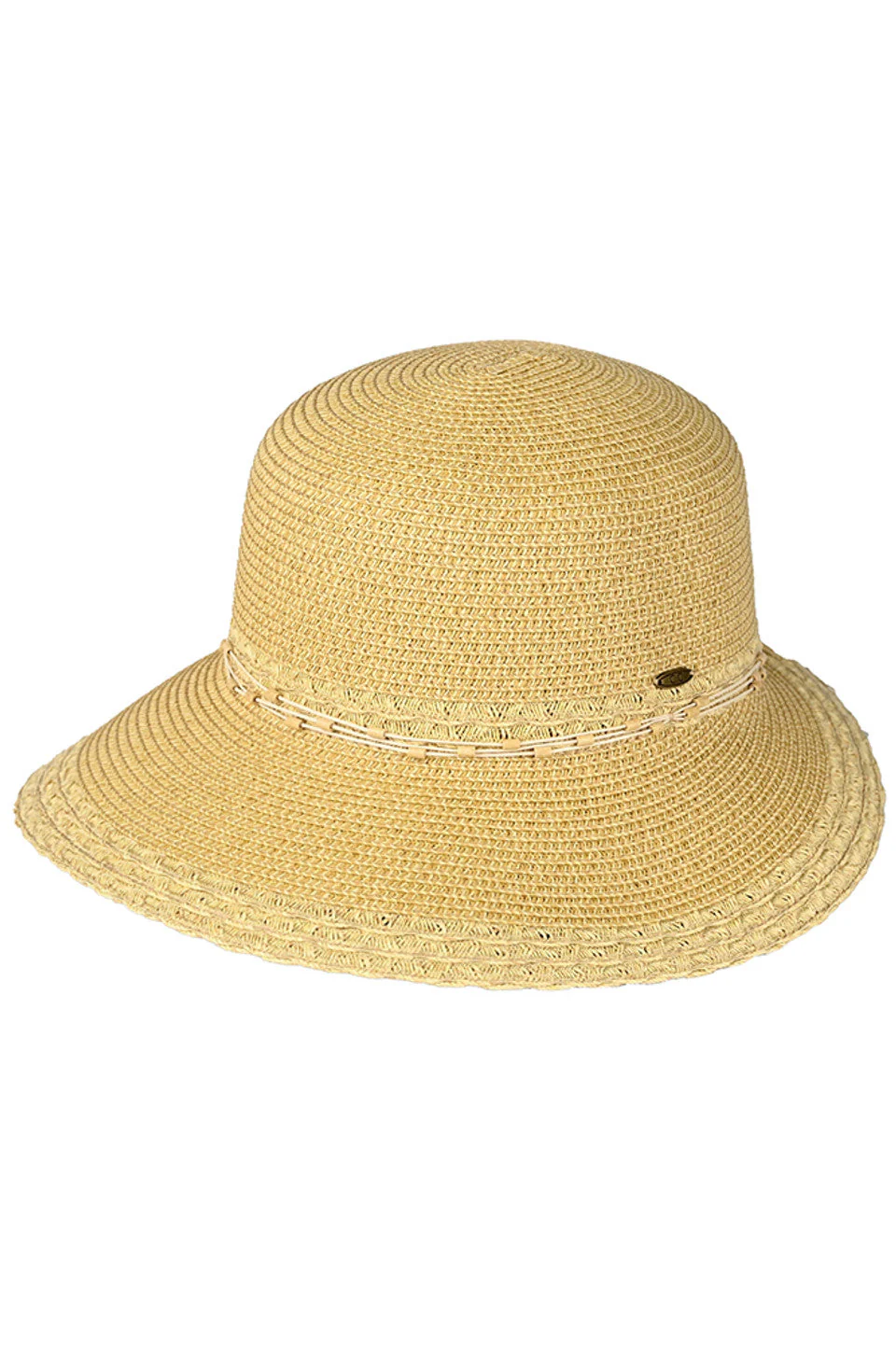C.C Wood Embellishment String Band Brim Hat - Image 3