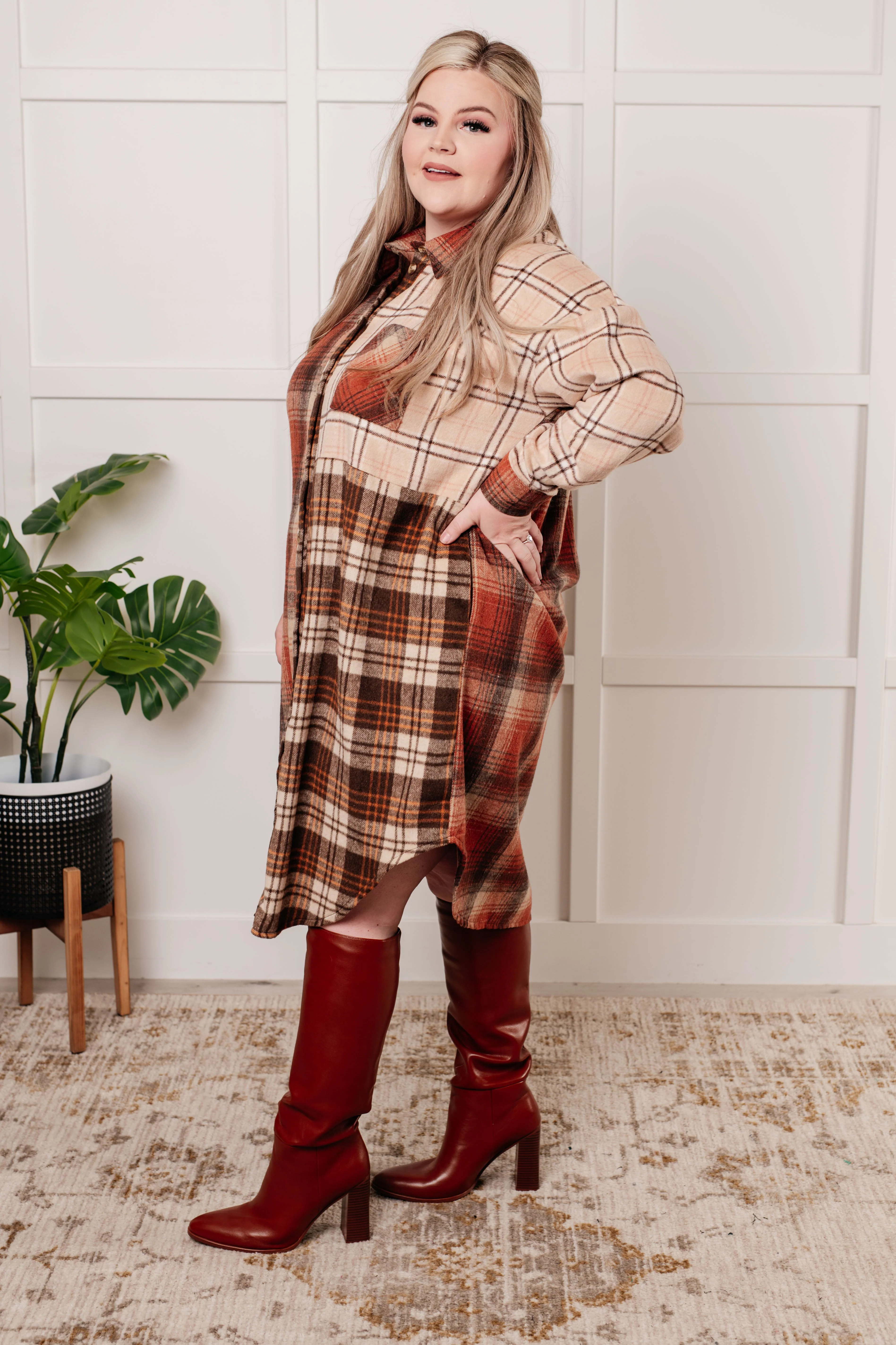Cabin Fever Flannel Plaid Oversized Shacket - Image 5