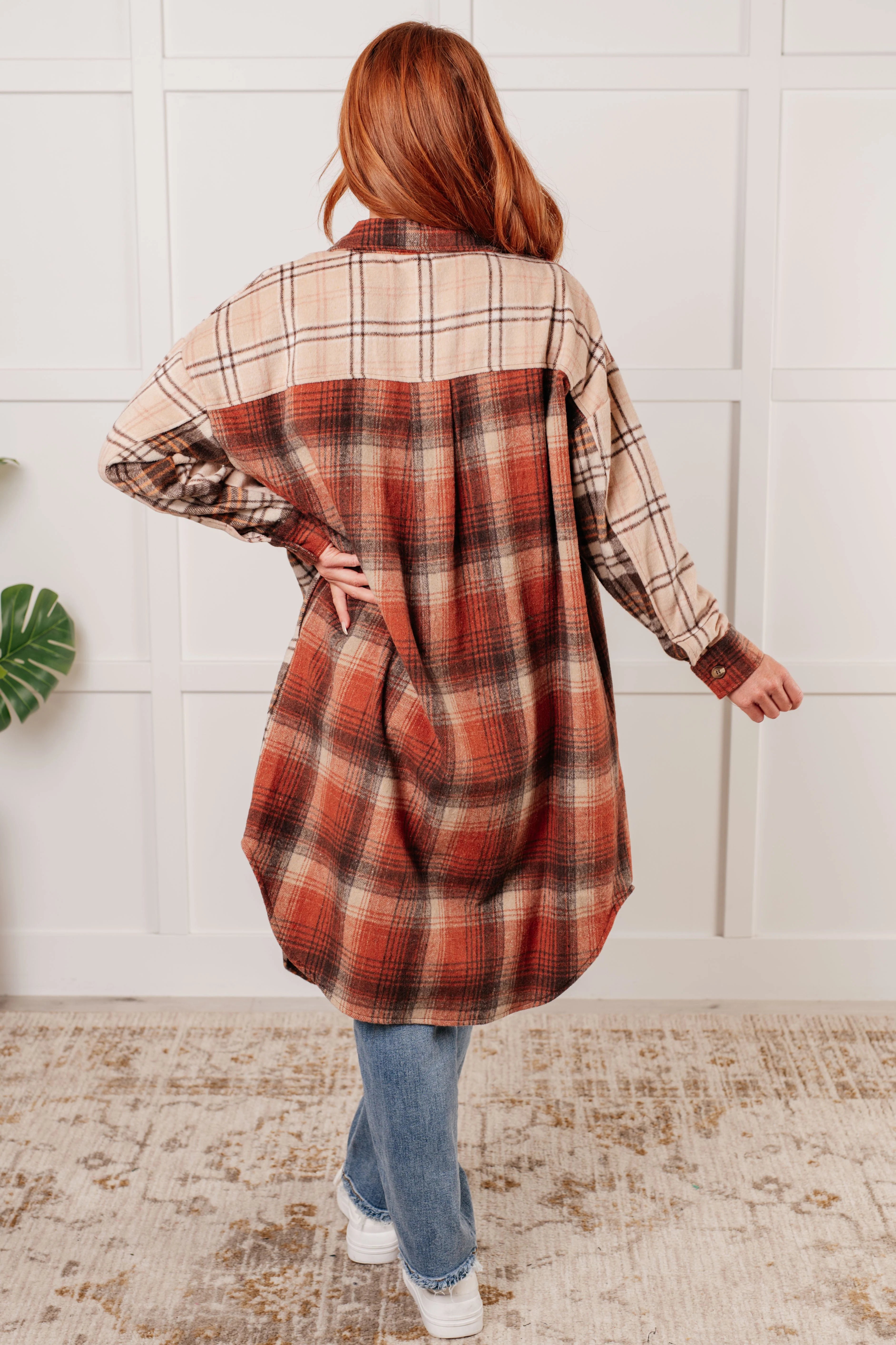 Cabin Fever Flannel Plaid Oversized Shacket - Image 6