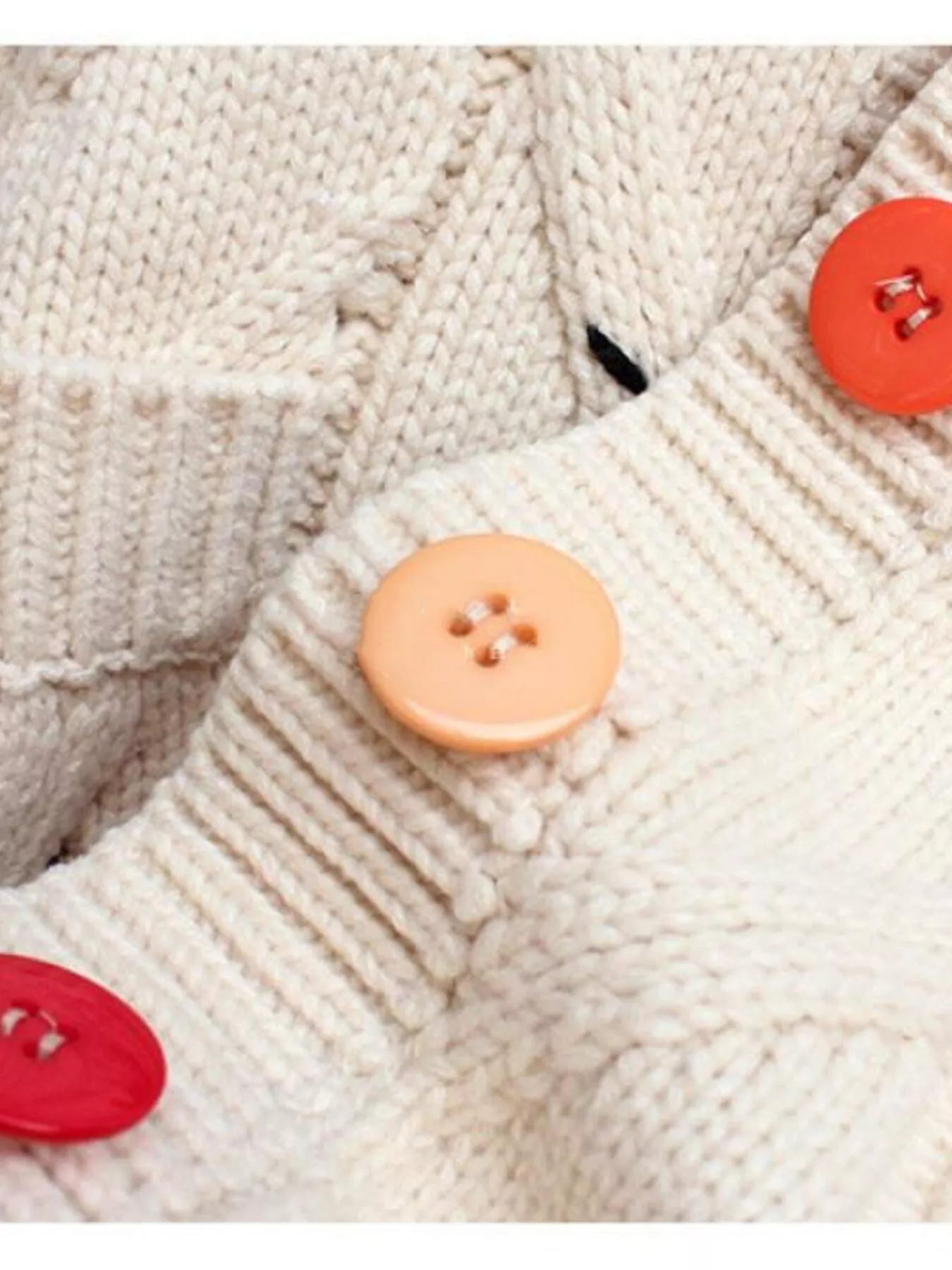 Cable Knit Button Up Cardigan - Image 5