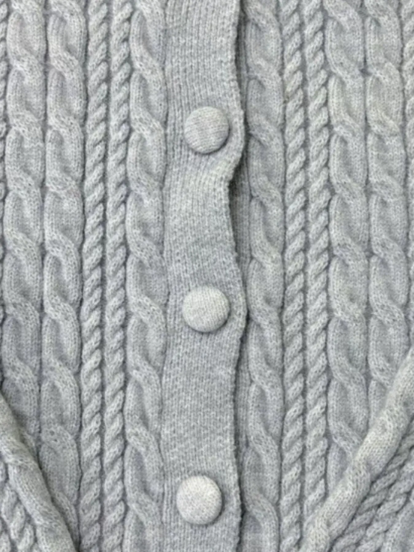 Cable Knit Button-Up Cardigan - Image 8