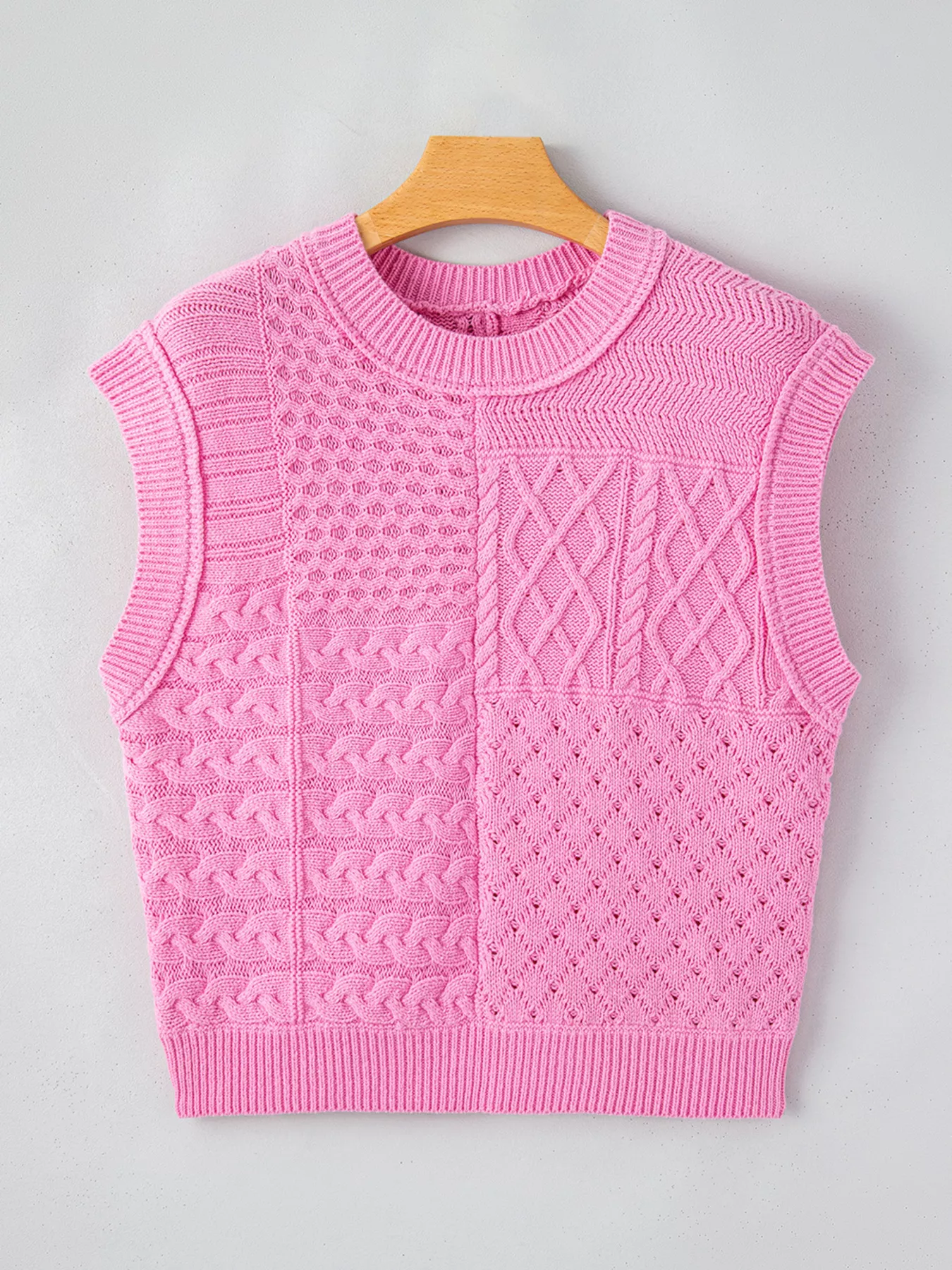 Cable Knit Dolman Sweater Vest - Image 16