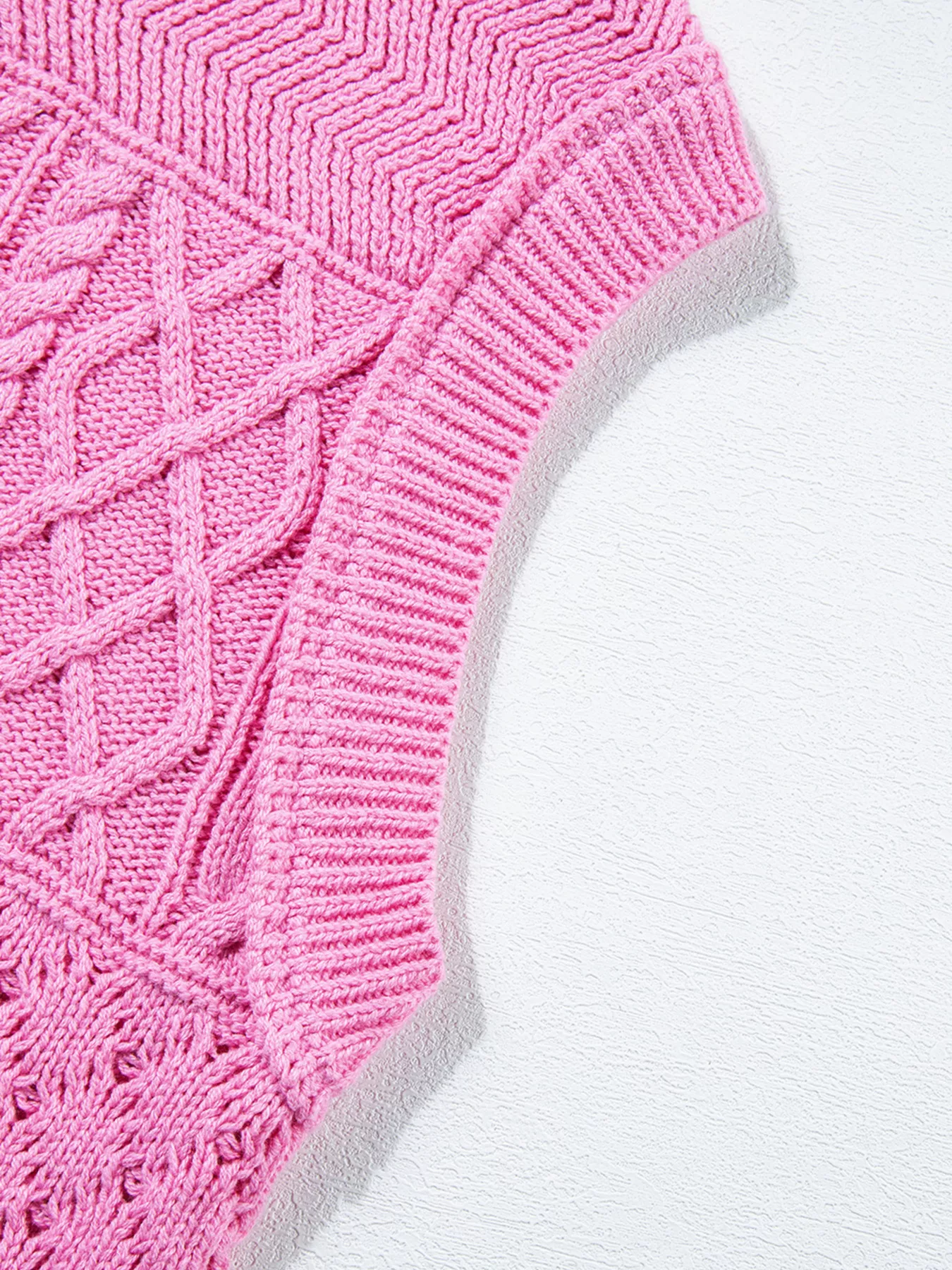 Cable Knit Dolman Sweater Vest - Image 21