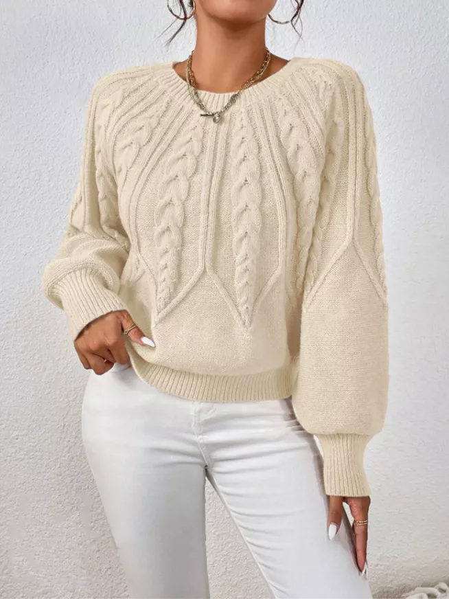 Cable Knit Long Sleeve Sweater
