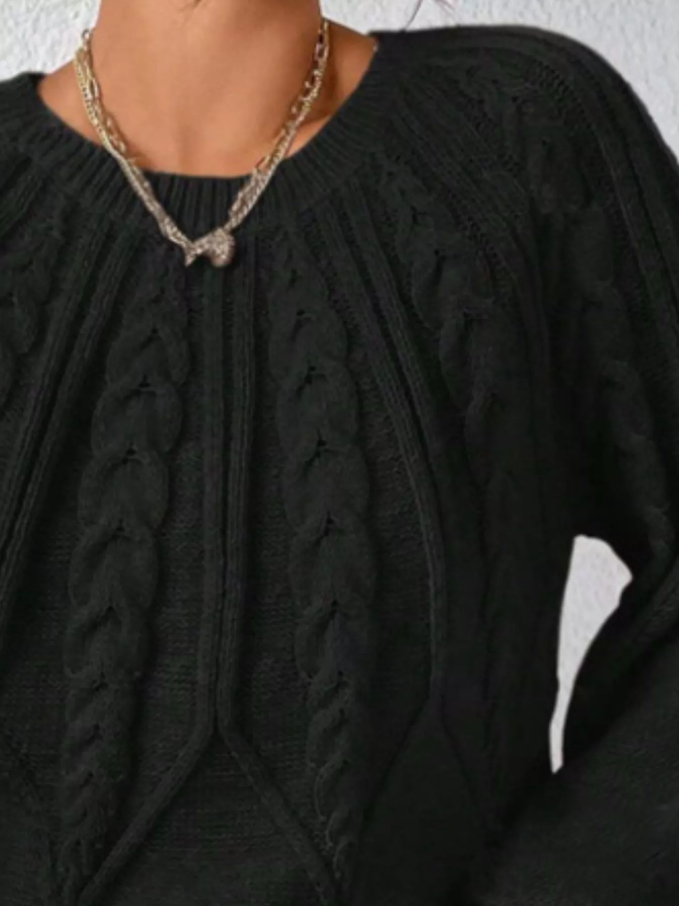 Cable Knit Long Sleeve Sweater - Image 17