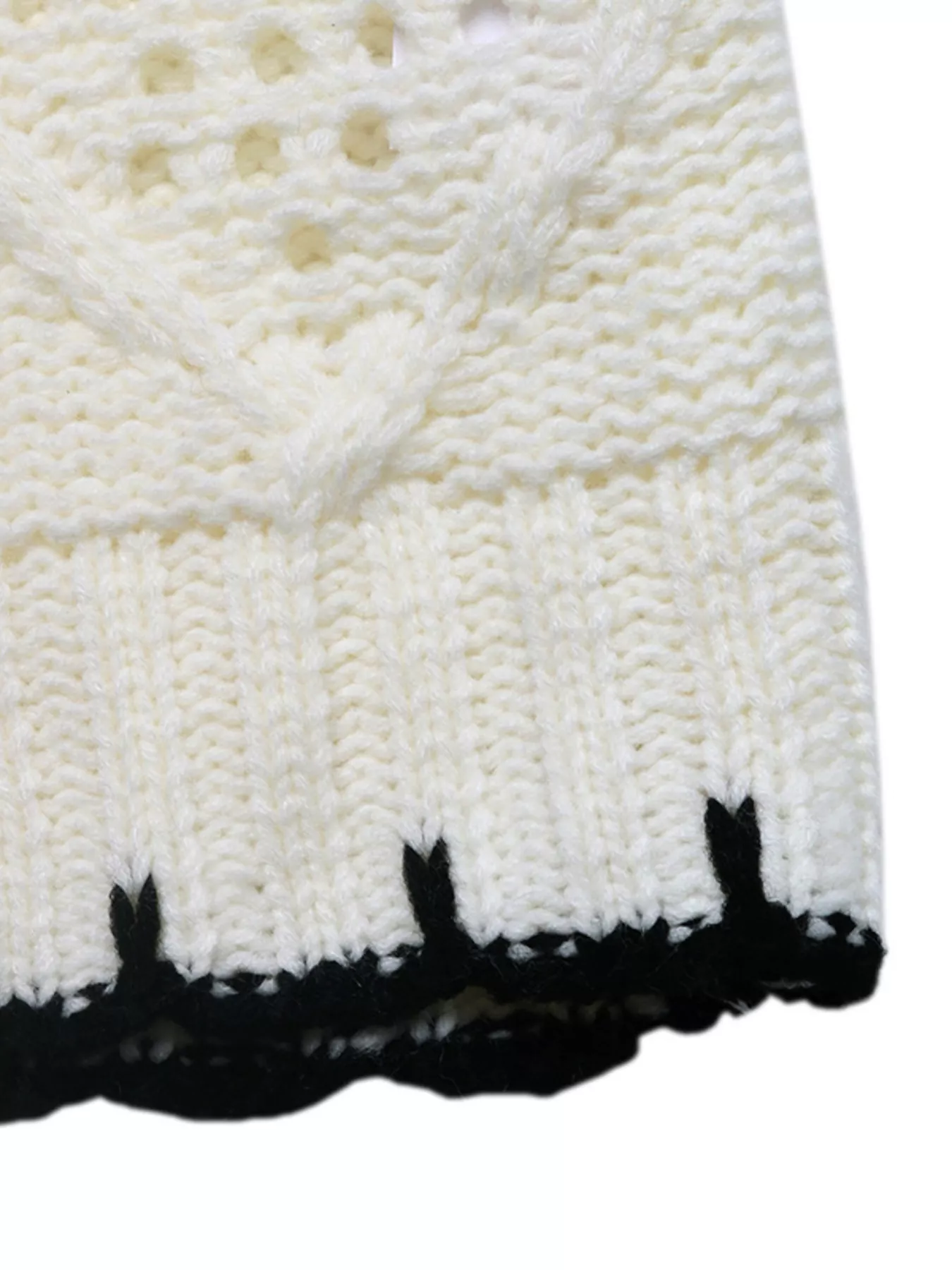 Cable Knit Round Neck Sweater - Image 8
