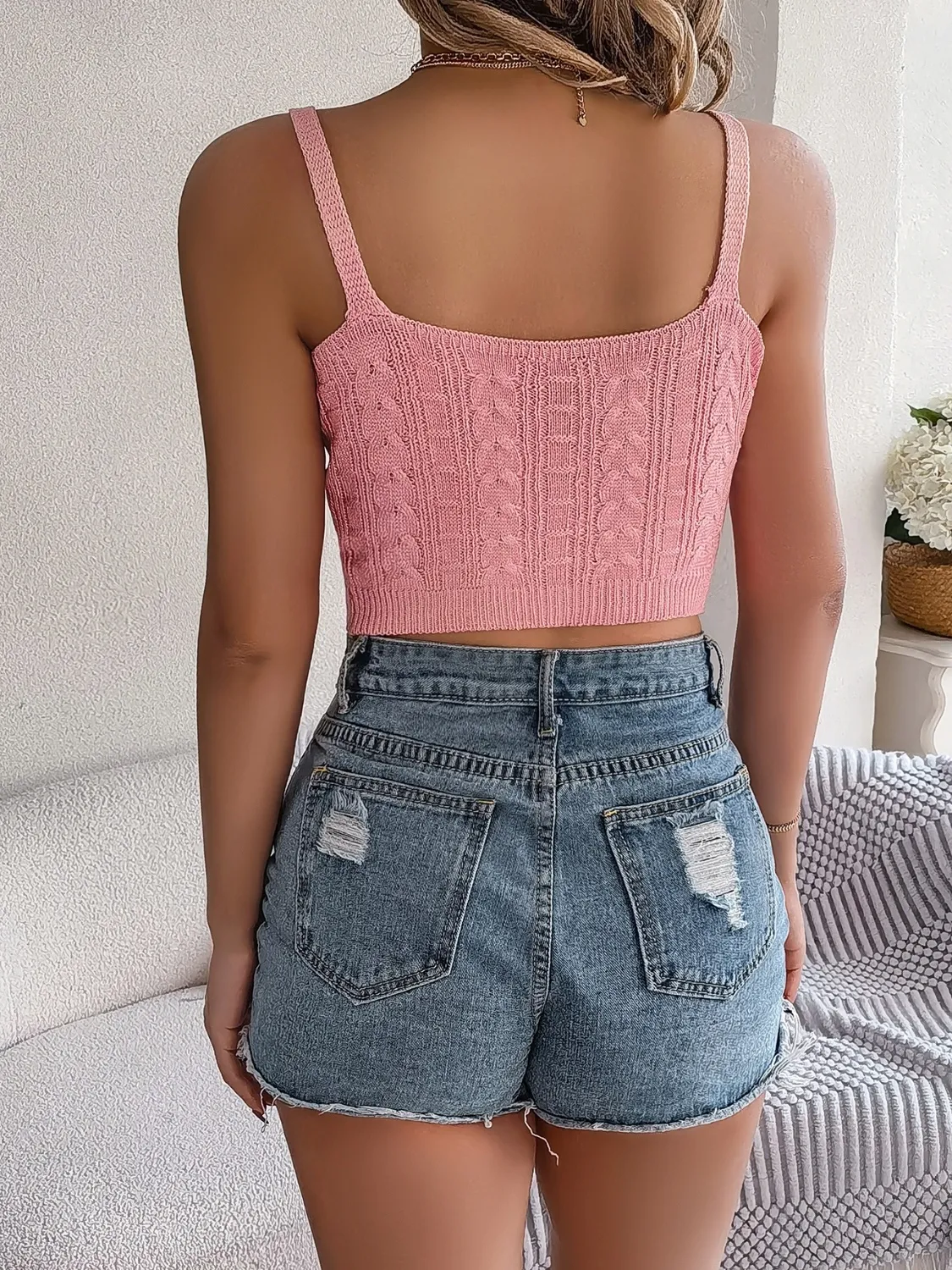Cable-Knit Short Cami - Image 18