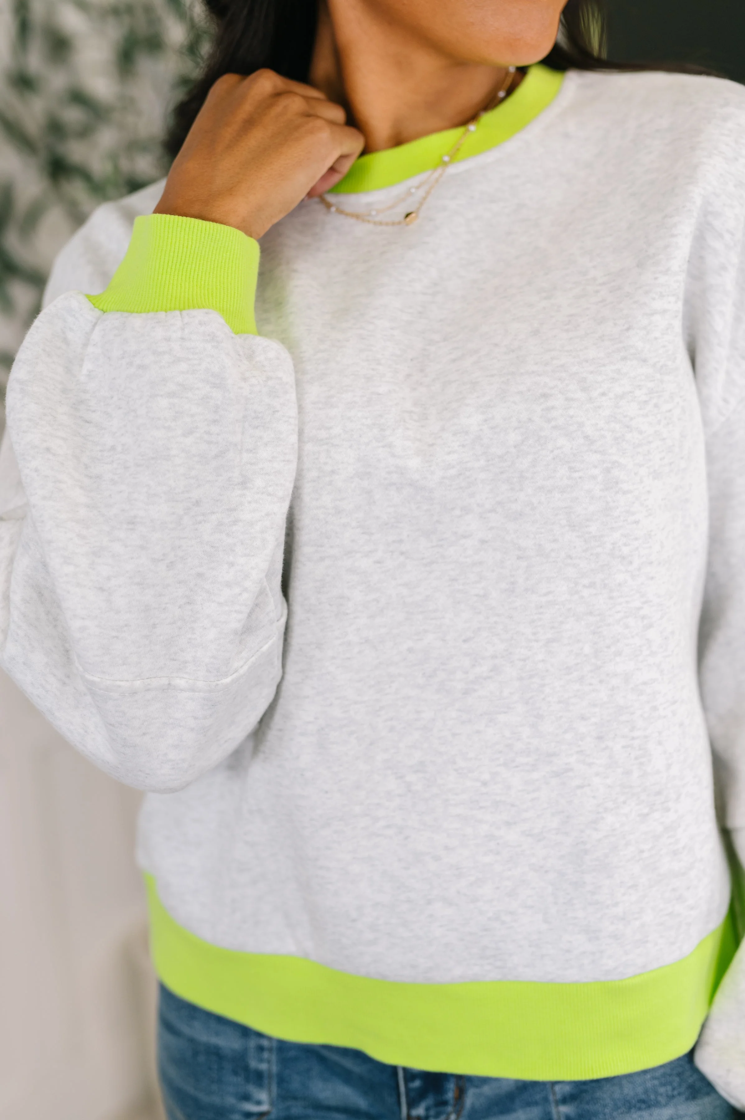 Can't Quit the Knit Contrast Pullover - Image 2