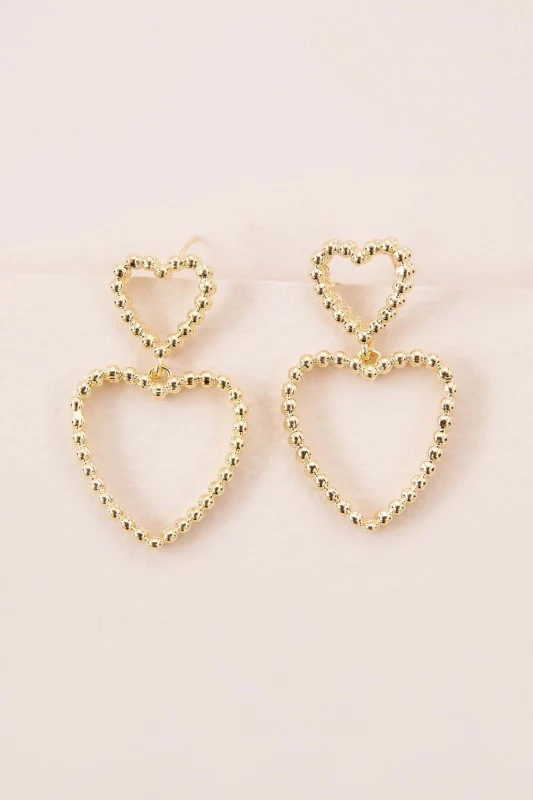 Cara Heart Drop Earrings - Image 3