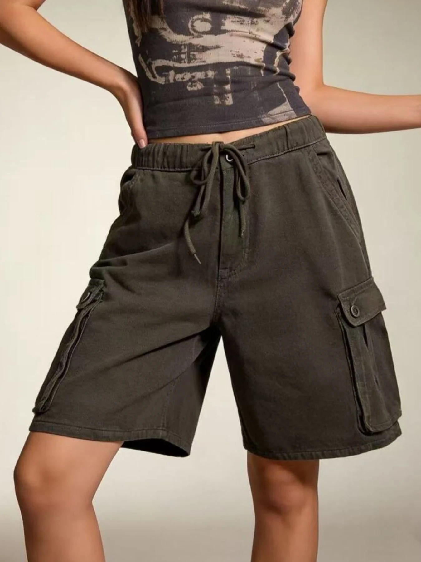 Cargo Shorts with Drawstring - Image 2