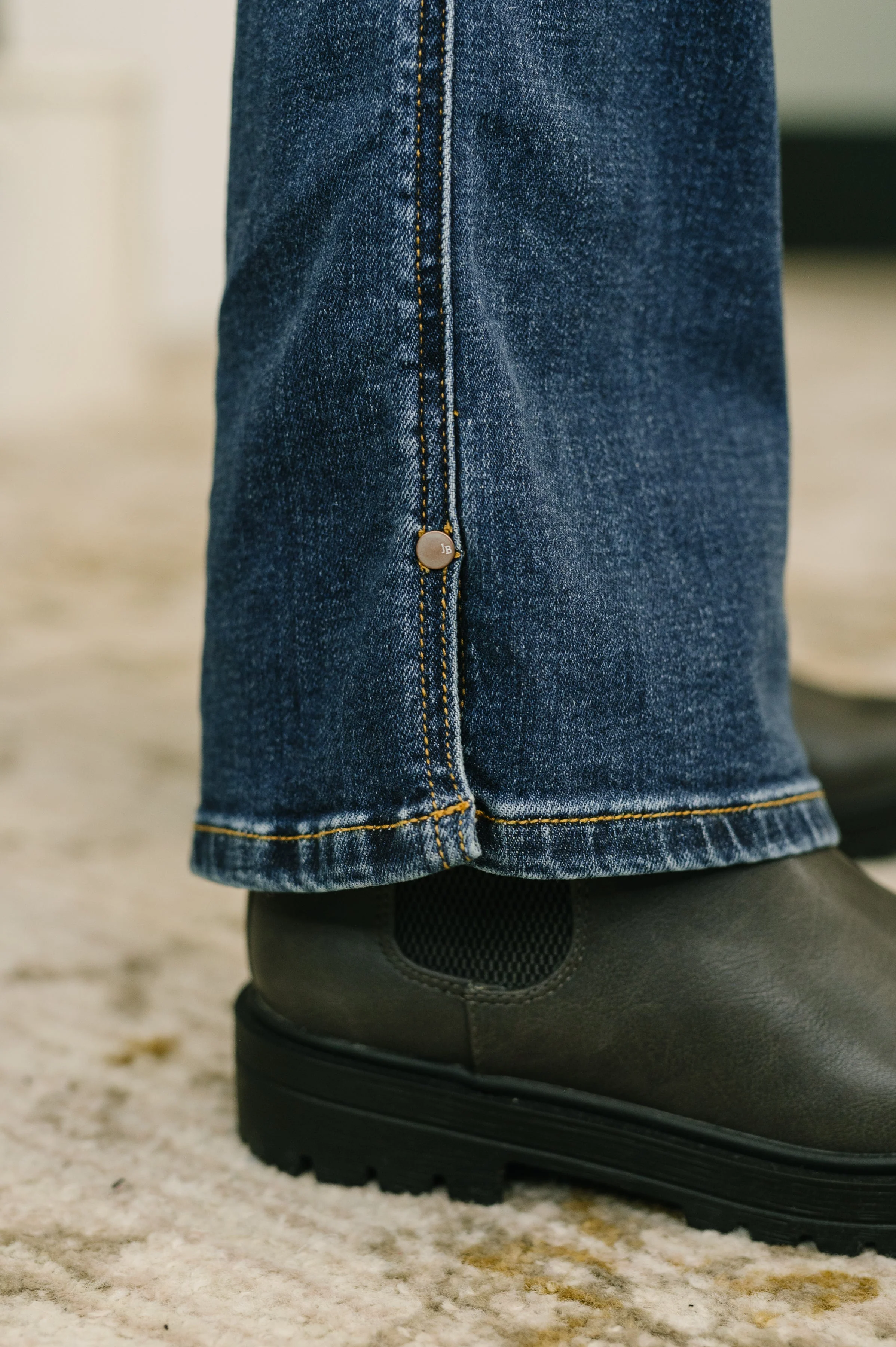 Casey Mid Rise Bootcut with Cell Phone Back Pocket & Slit - Image 5