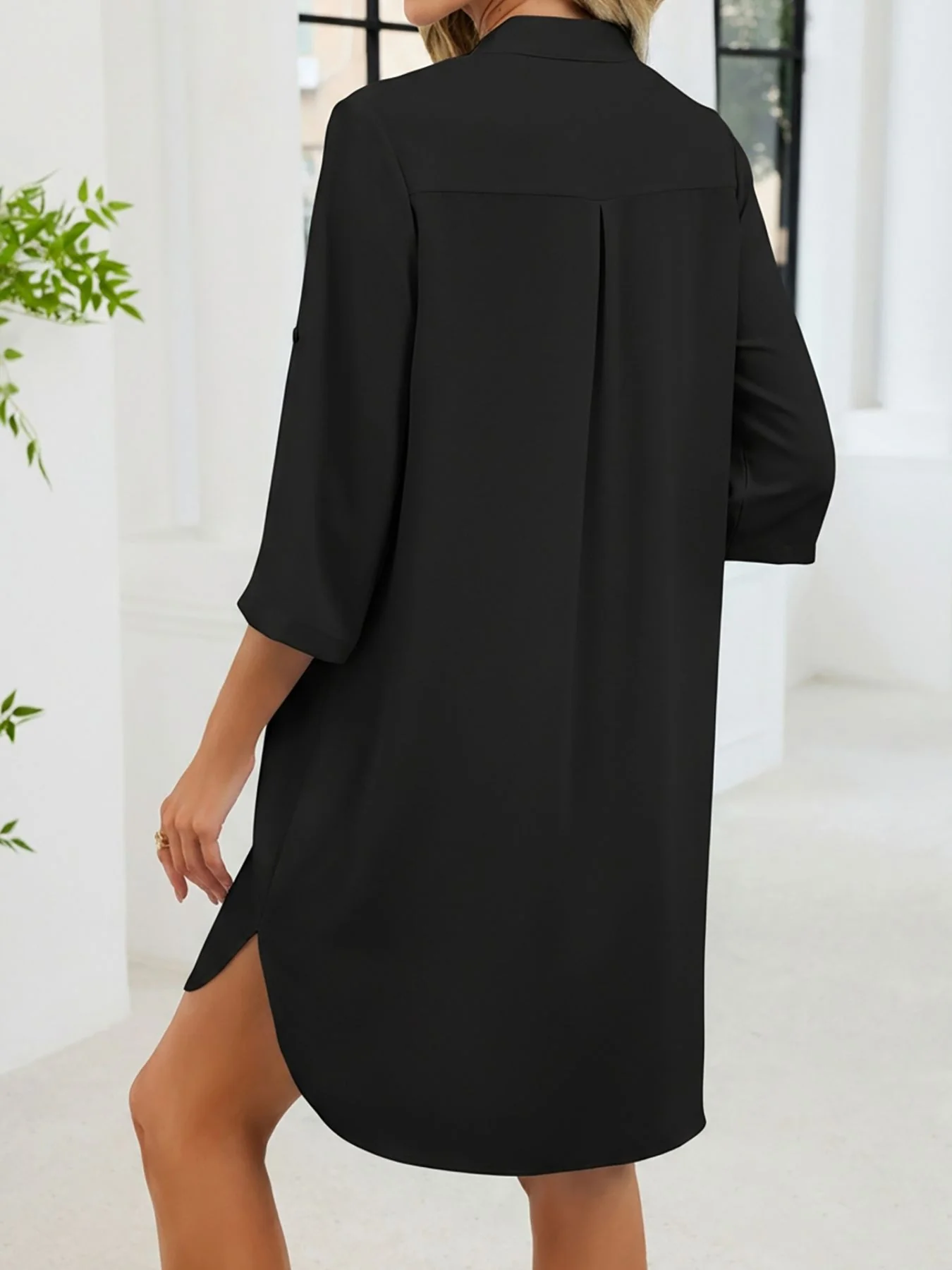 Casual Button-Down Shirt Dress - Image 14