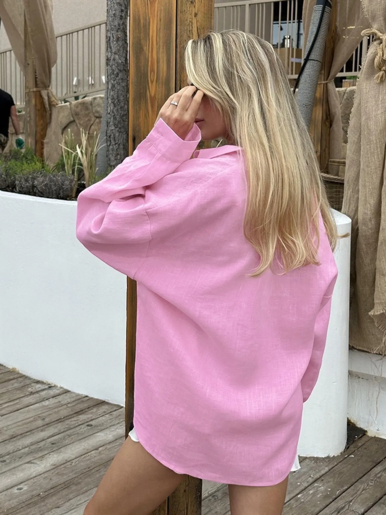 Casual Button-Up Long Sleeve Shirt - Image 7