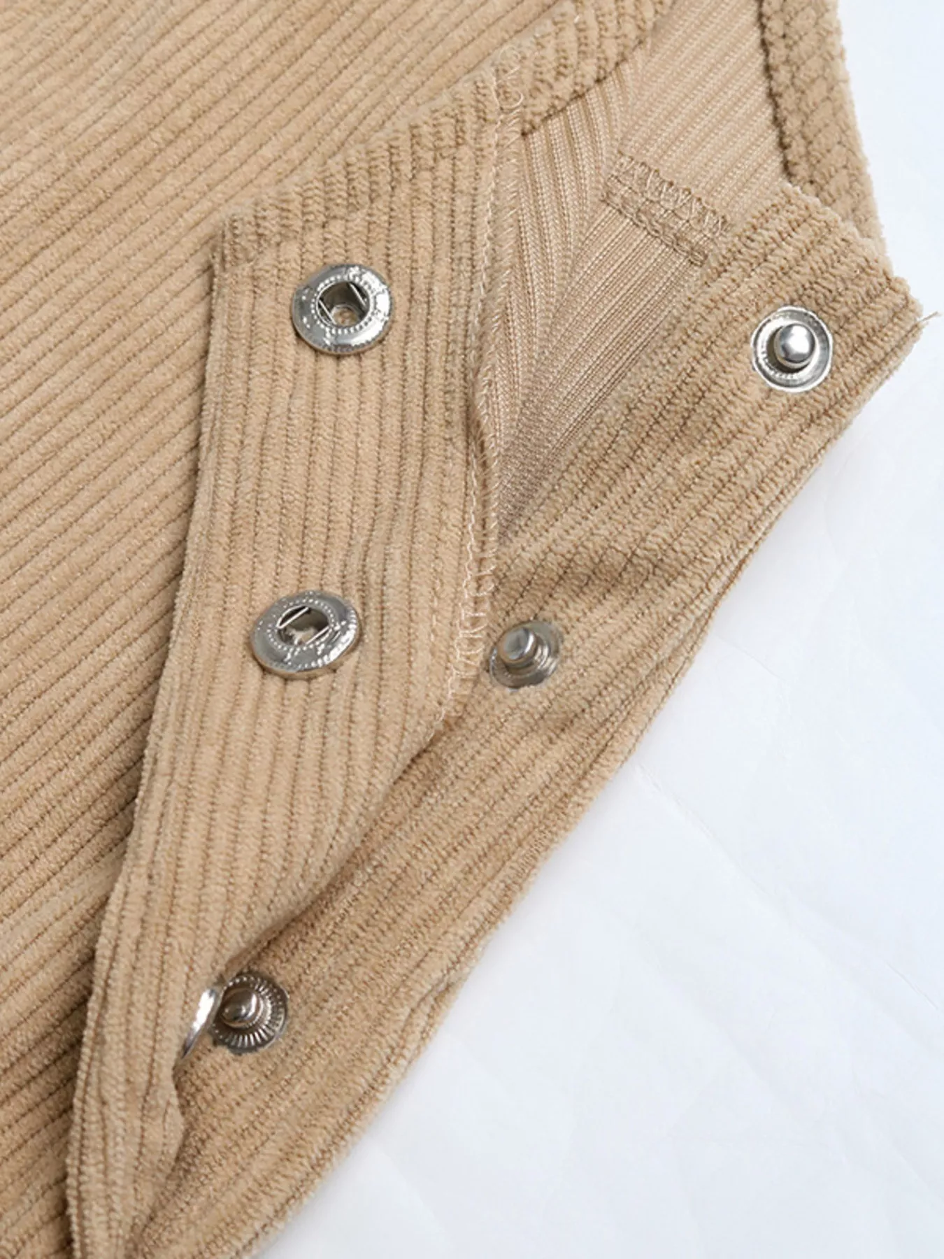 Casual Corduroy Overall Dress - Image 9