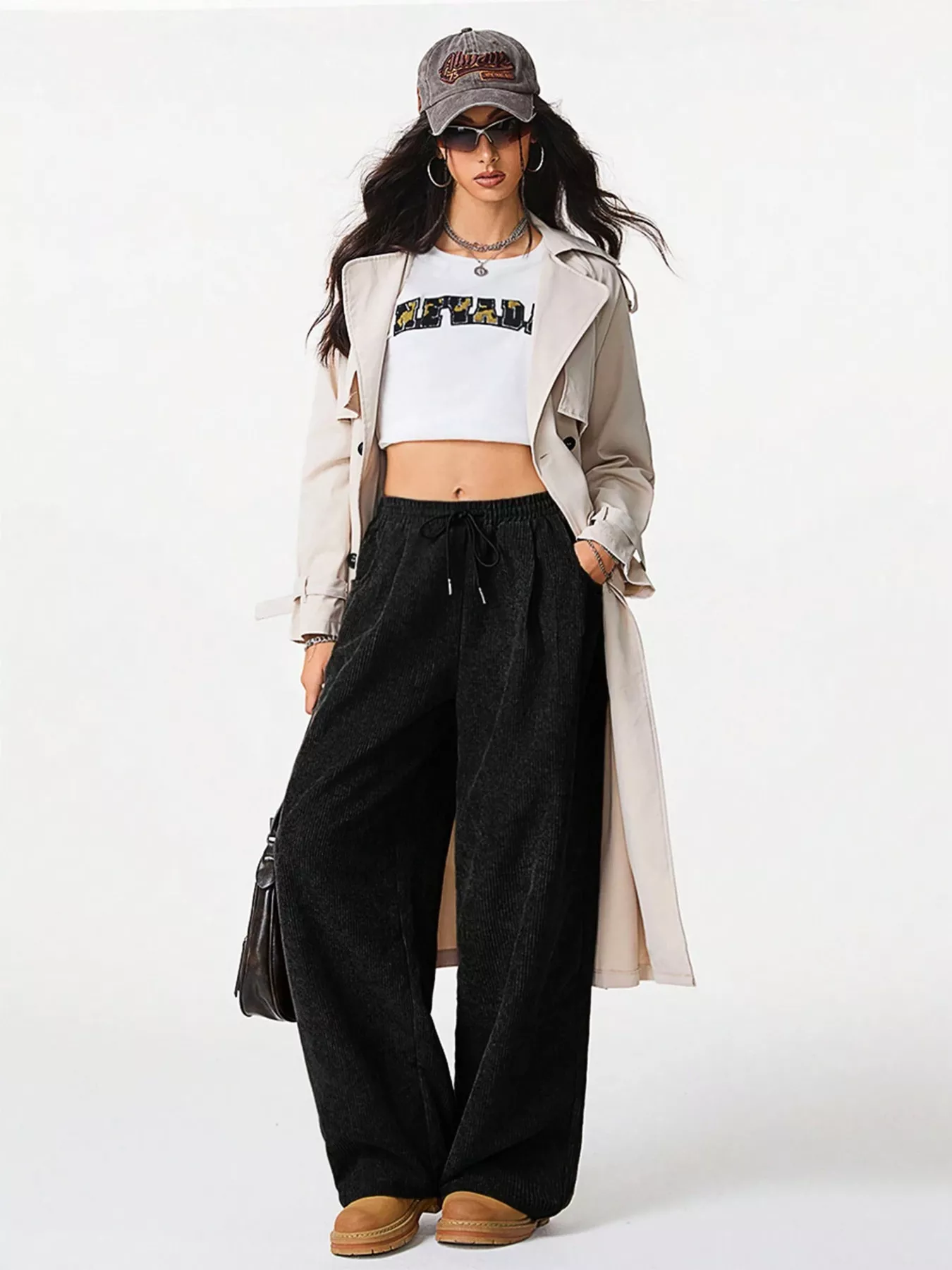 Casual Corduroy Wide Leg Pants - Image 21