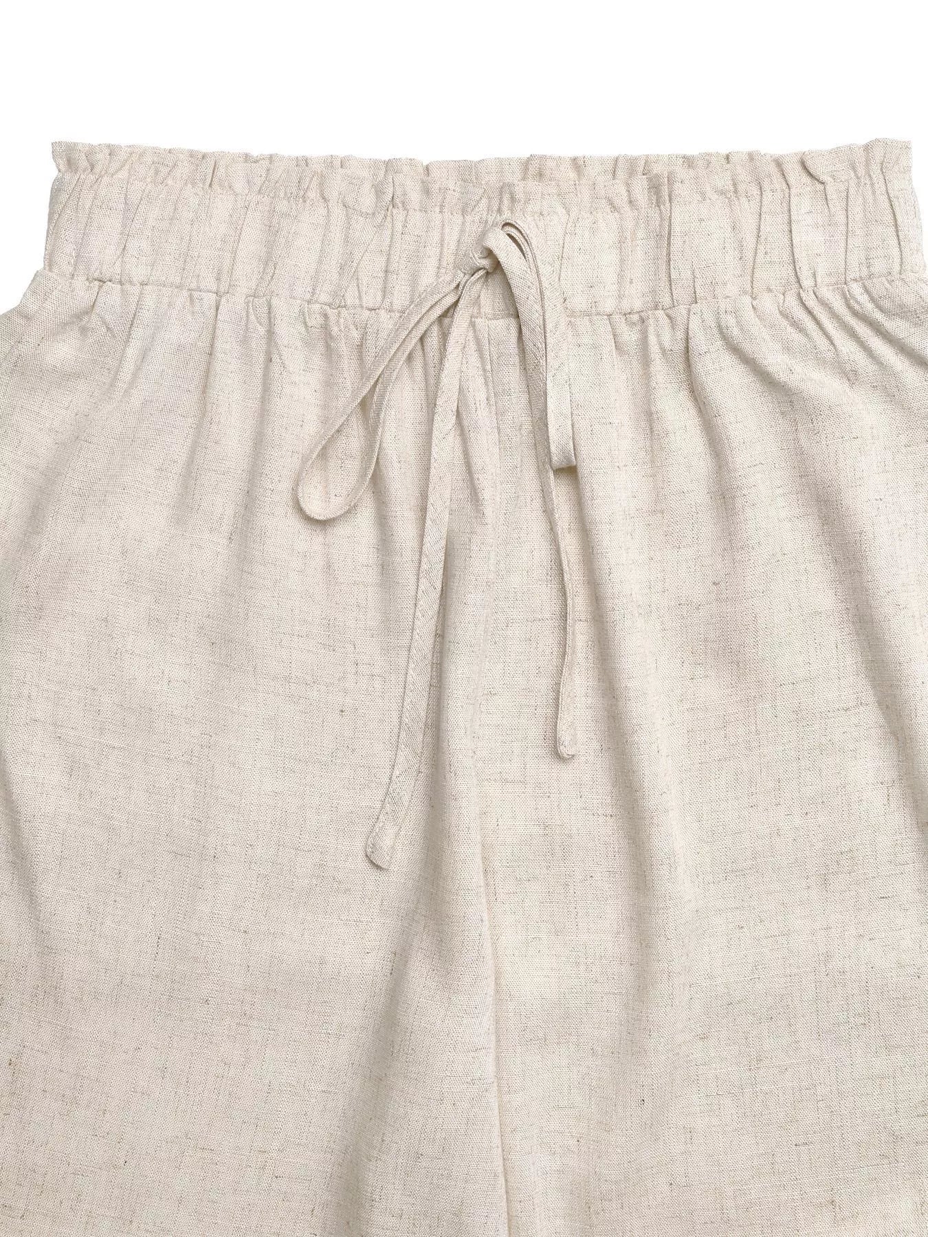 Casual Drawstring Wide Leg Pants - Image 7