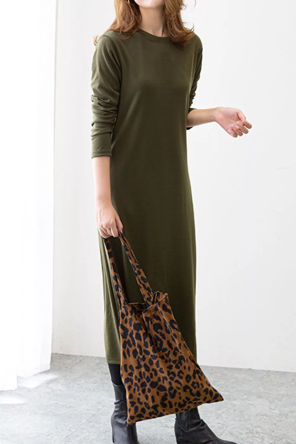 Casual Long Sleeve Midi Dress - Image 4
