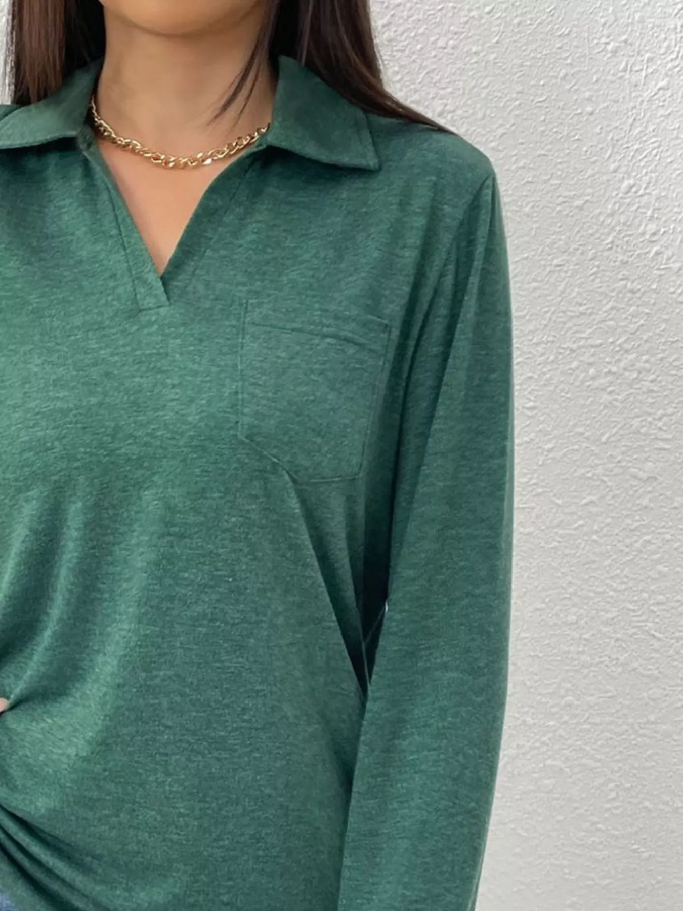 Casual Long Sleeve Polo T-Shirt - Image 10