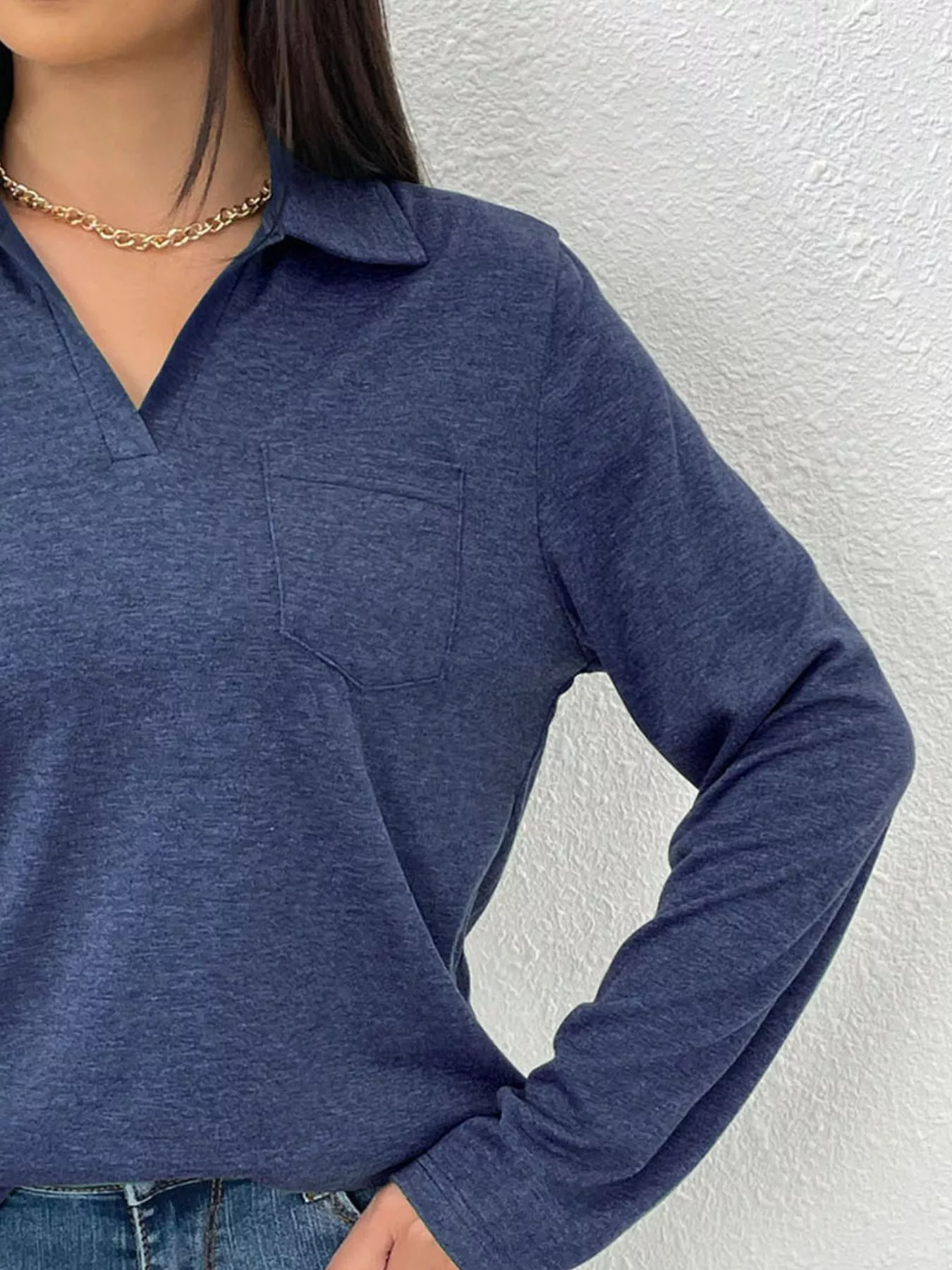 Casual Long Sleeve Polo T-Shirt - Image 12