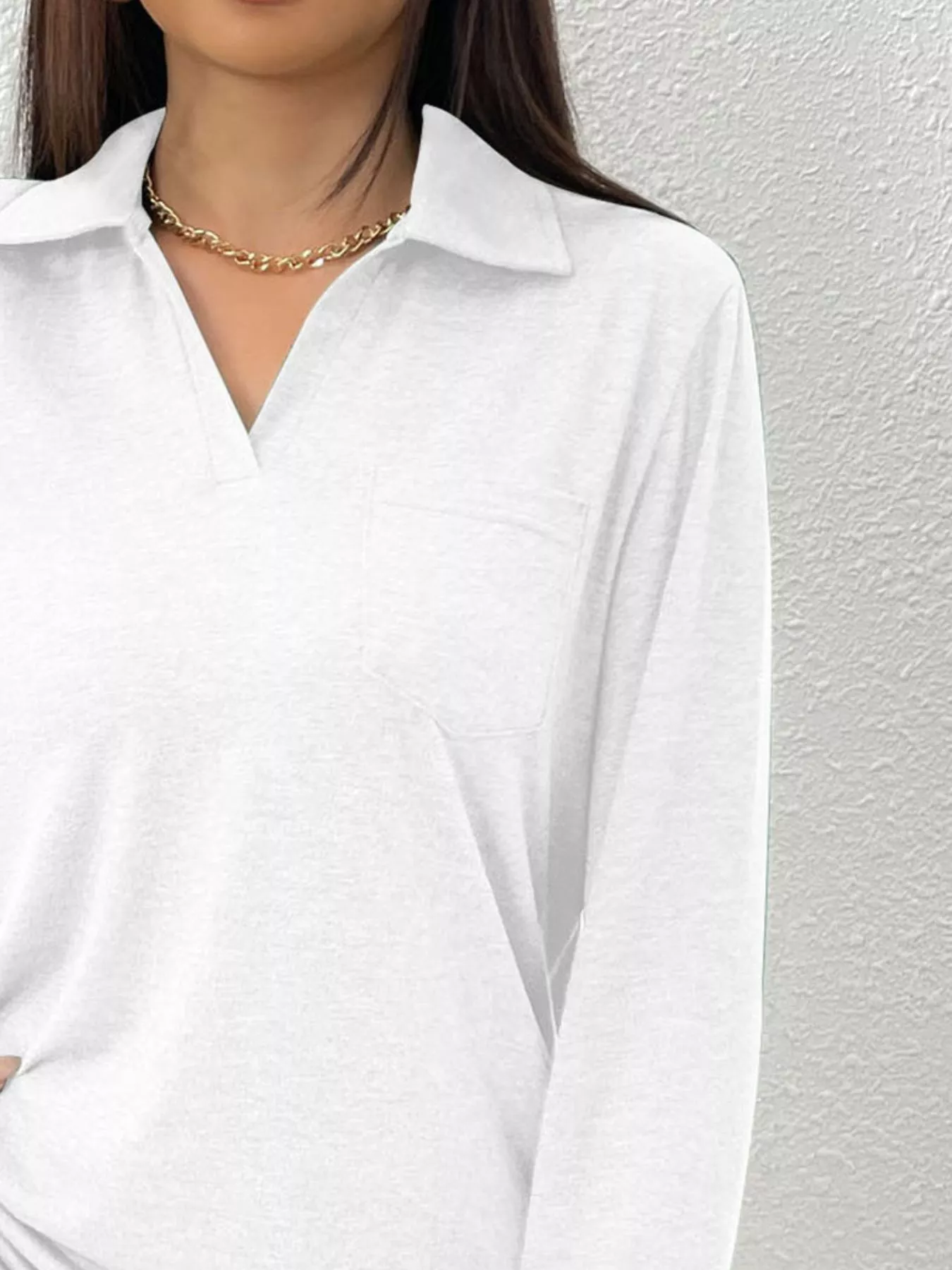 Casual Long Sleeve Polo T-Shirt - Image 14