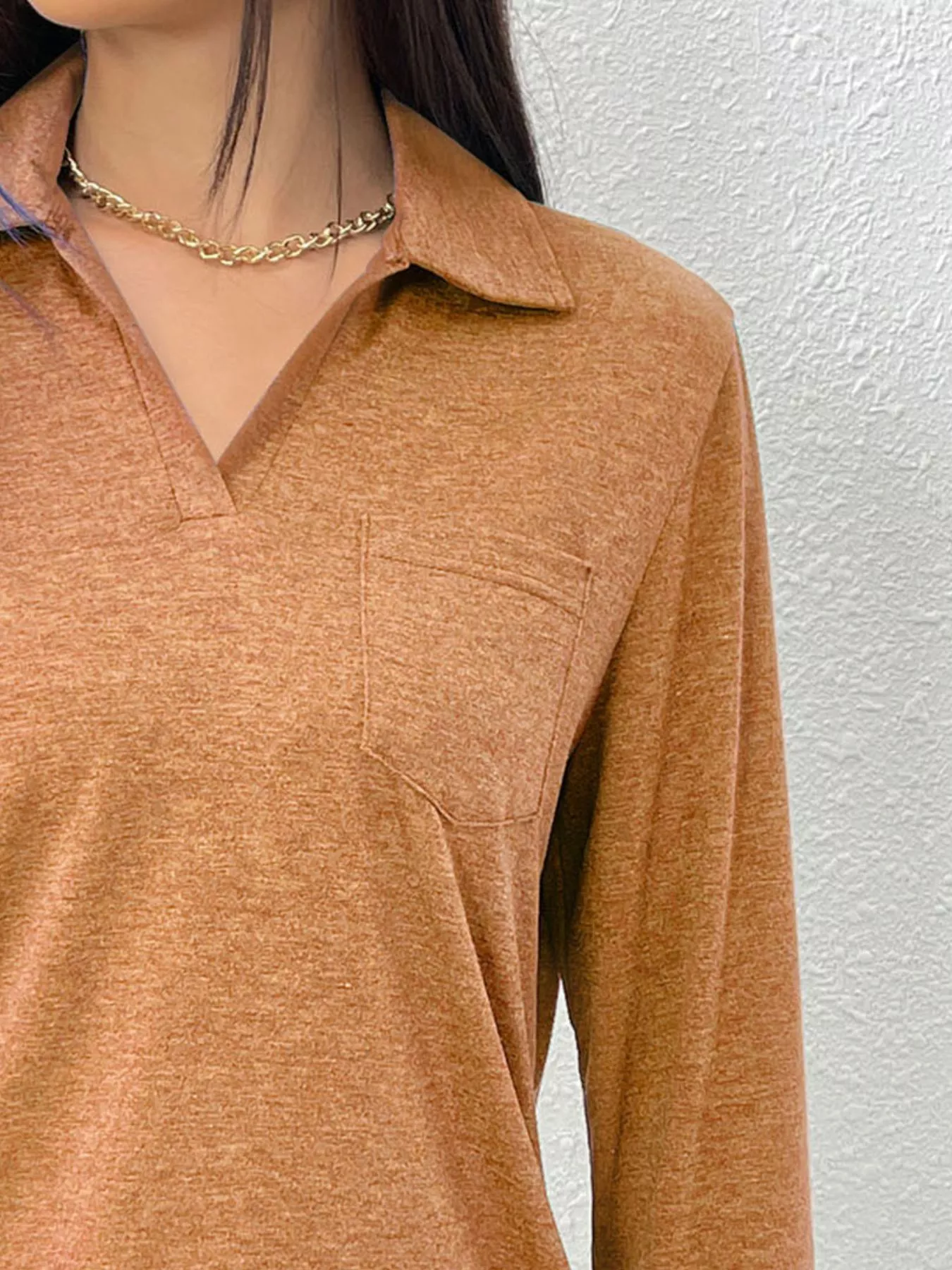 Casual Long Sleeve Polo T-Shirt - Image 8