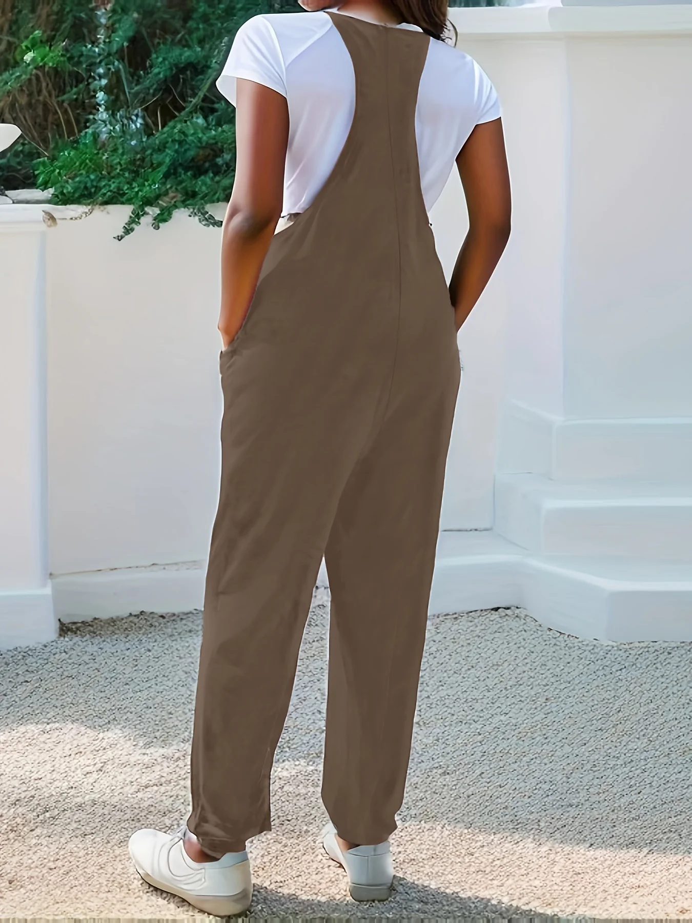 Casual Loose Fit Spaghetti Strap Jumpsuit - Image 11