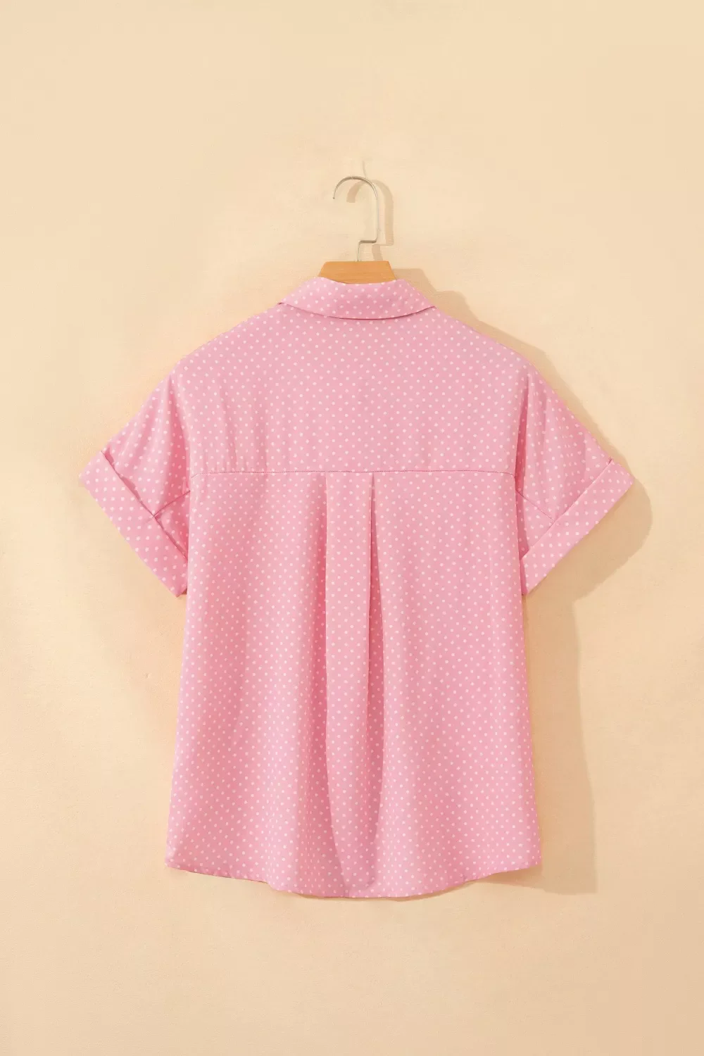 Casual Polka Dot Print Button Down Shirt - Image 4