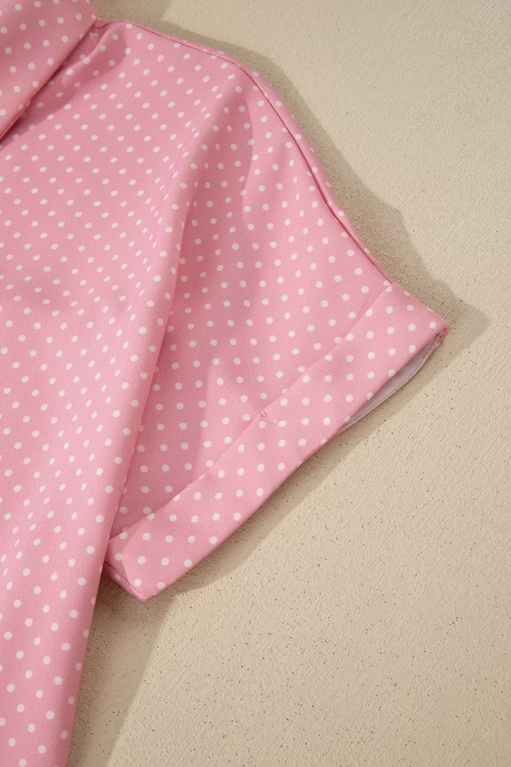 Casual Polka Dot Print Button Down Shirt - Image 8