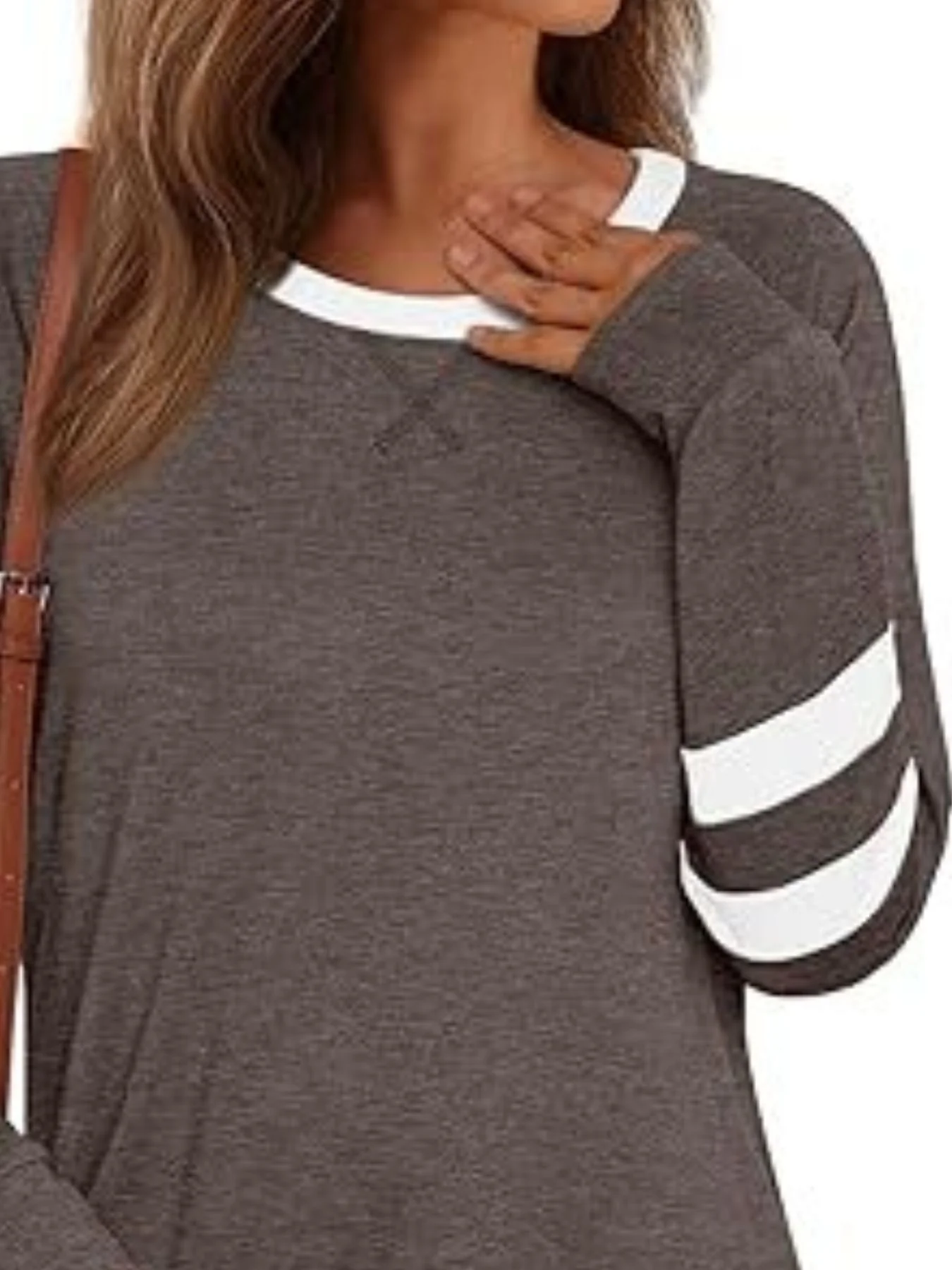 Casual Striped Round Neck T-Shirt - Image 6
