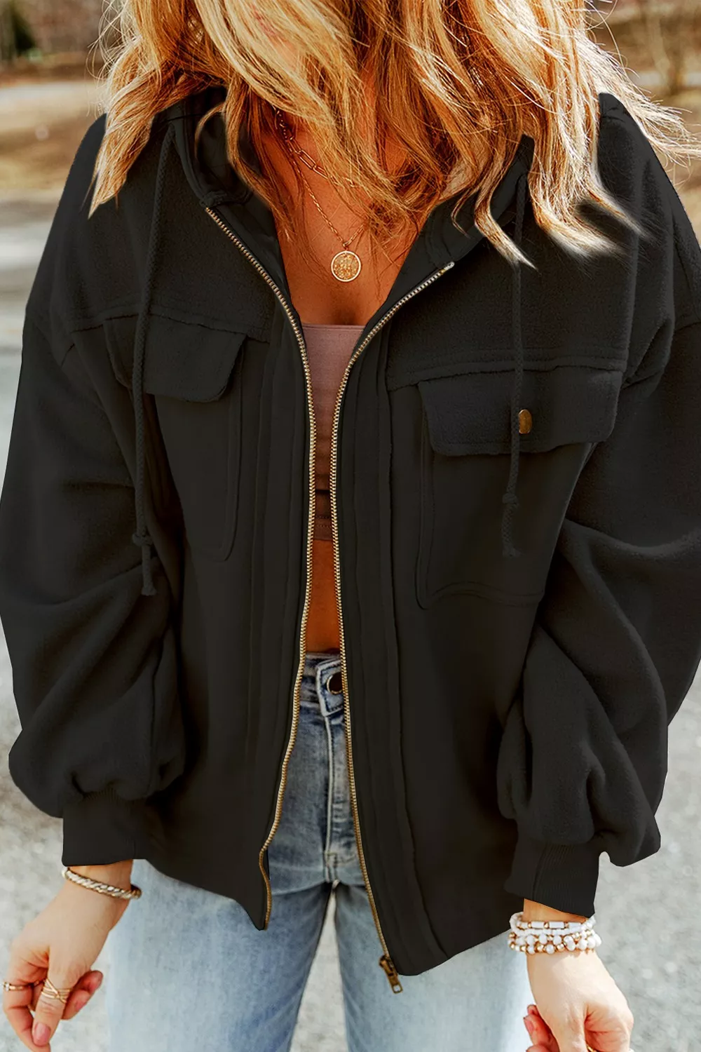Casual Zip Up Jacket with Pockets - Image 22