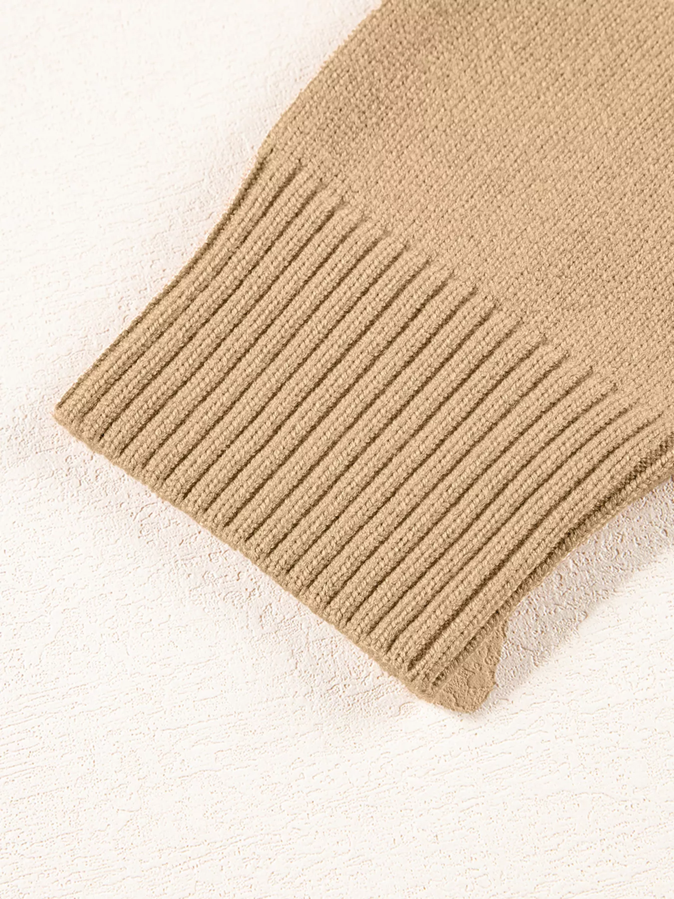 Center Seam Drop Shoulder Pullover Solid Sweater - Image 16