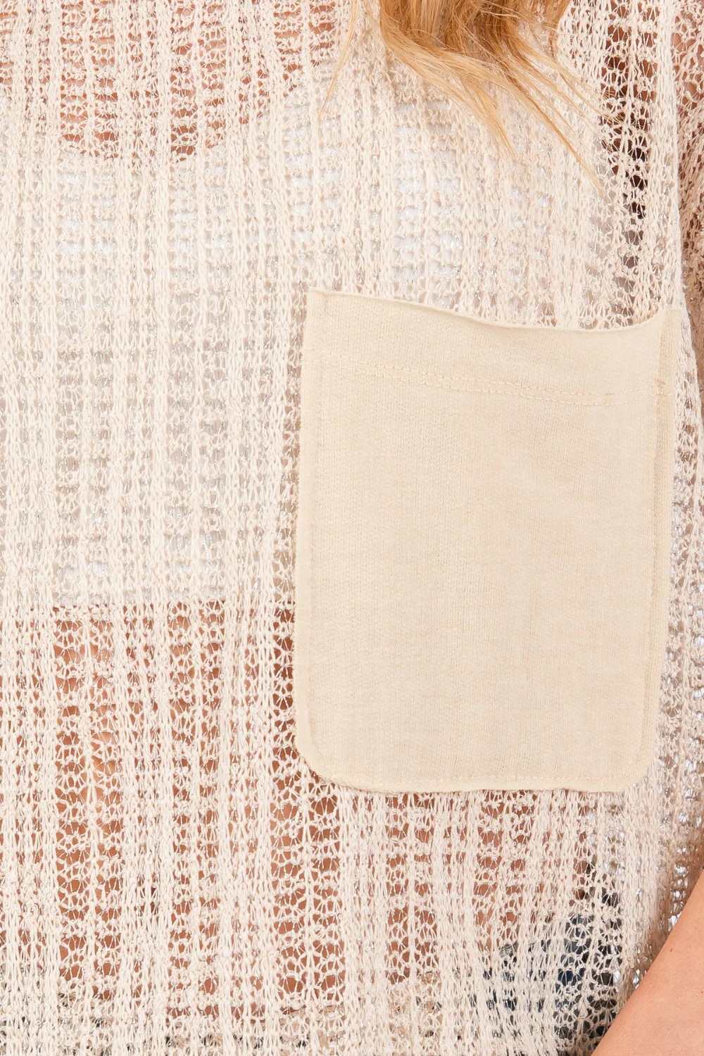 Ces Femme See Through Crochet Mock Neck Cover Up - Image 6