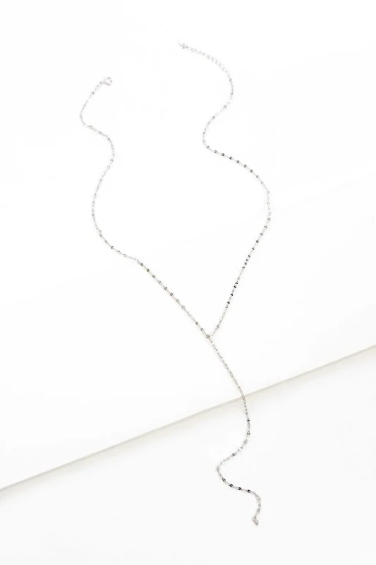 Chain Lariat Necklace | Silver (sterl.) - Image 4